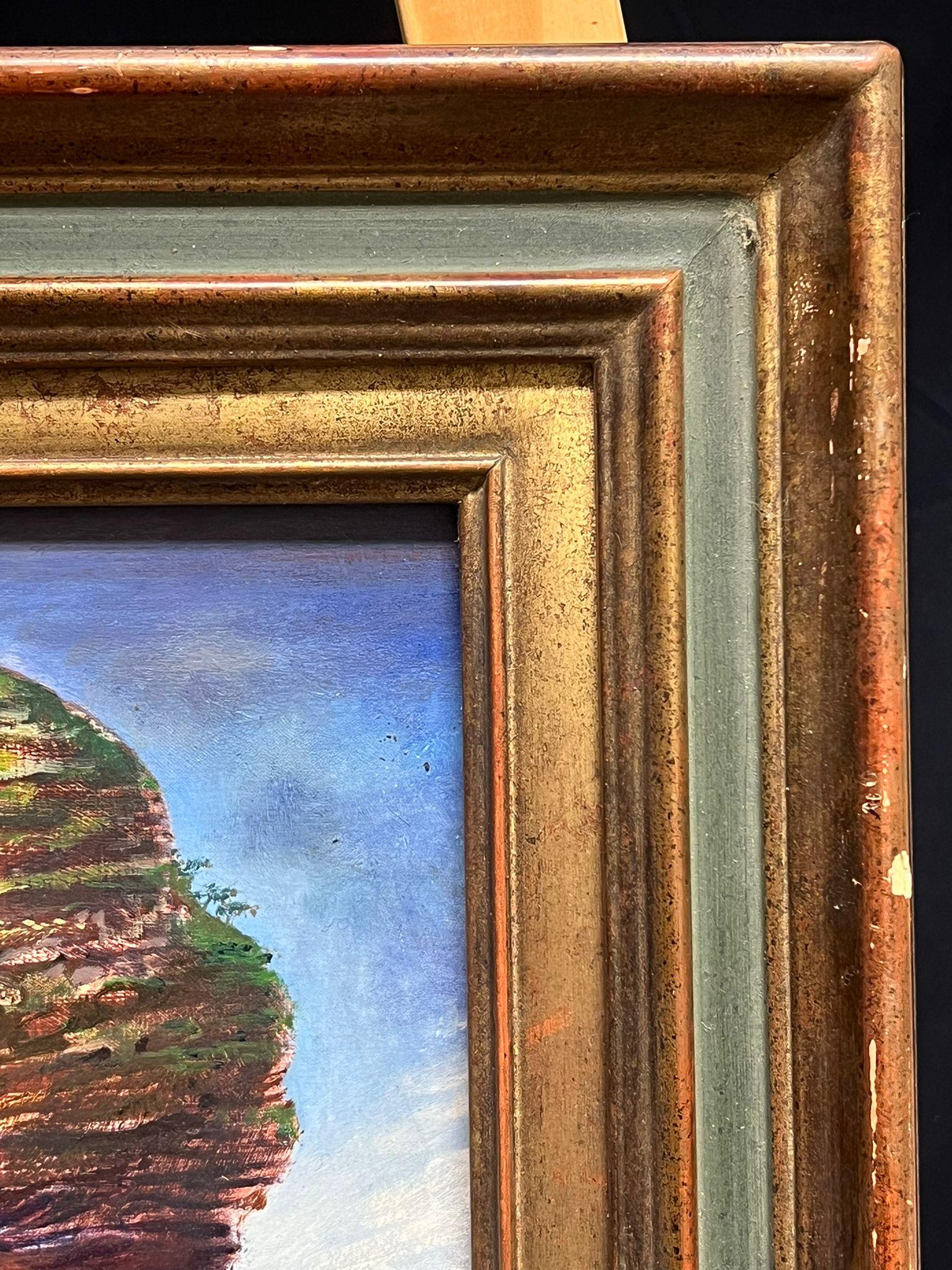 Ritratto surrealista di donna con capelli da paesaggio del XX secolo, olio firmato - Painting Surrealismo di French Surrealist