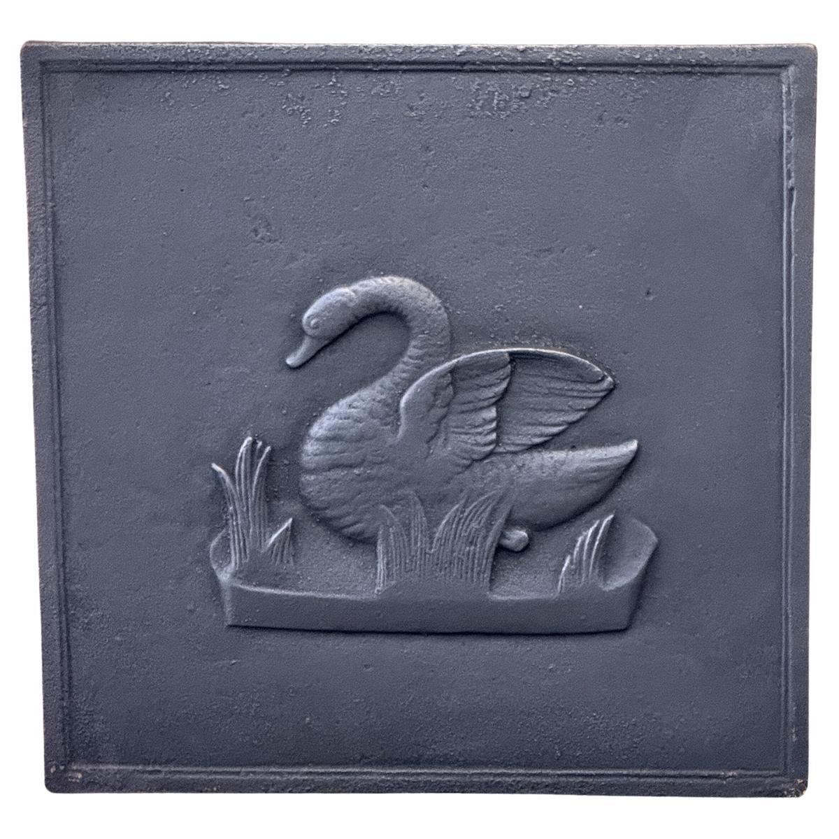 Rivestimento per caminetto / backsplash francese a forma di "cigno", periodo 19° secolo in vendita