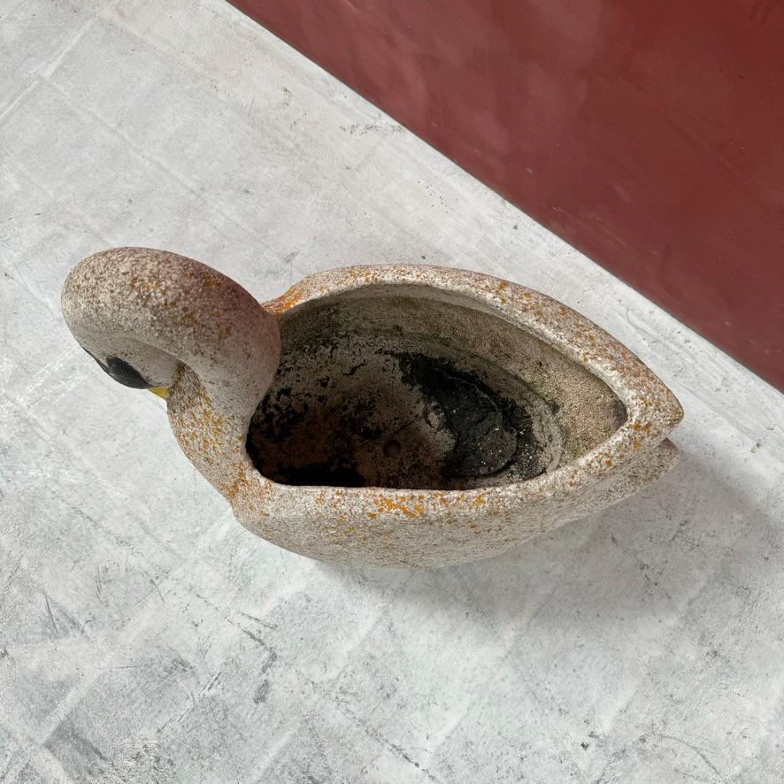French Swan Garden Concrete Planter 2