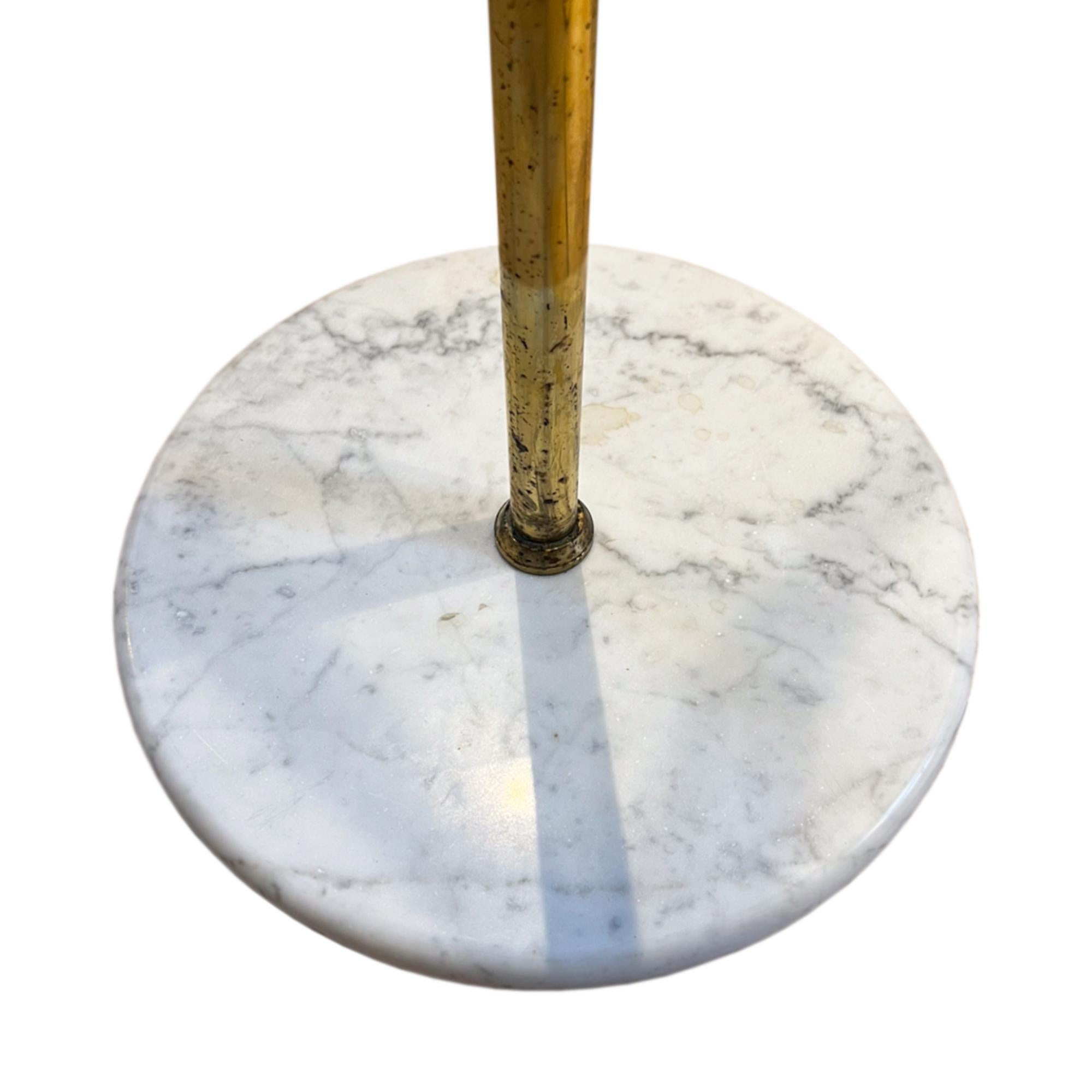 Mid-Century Modern French Swing Arm Floor Lamp With Marble Base For Sale