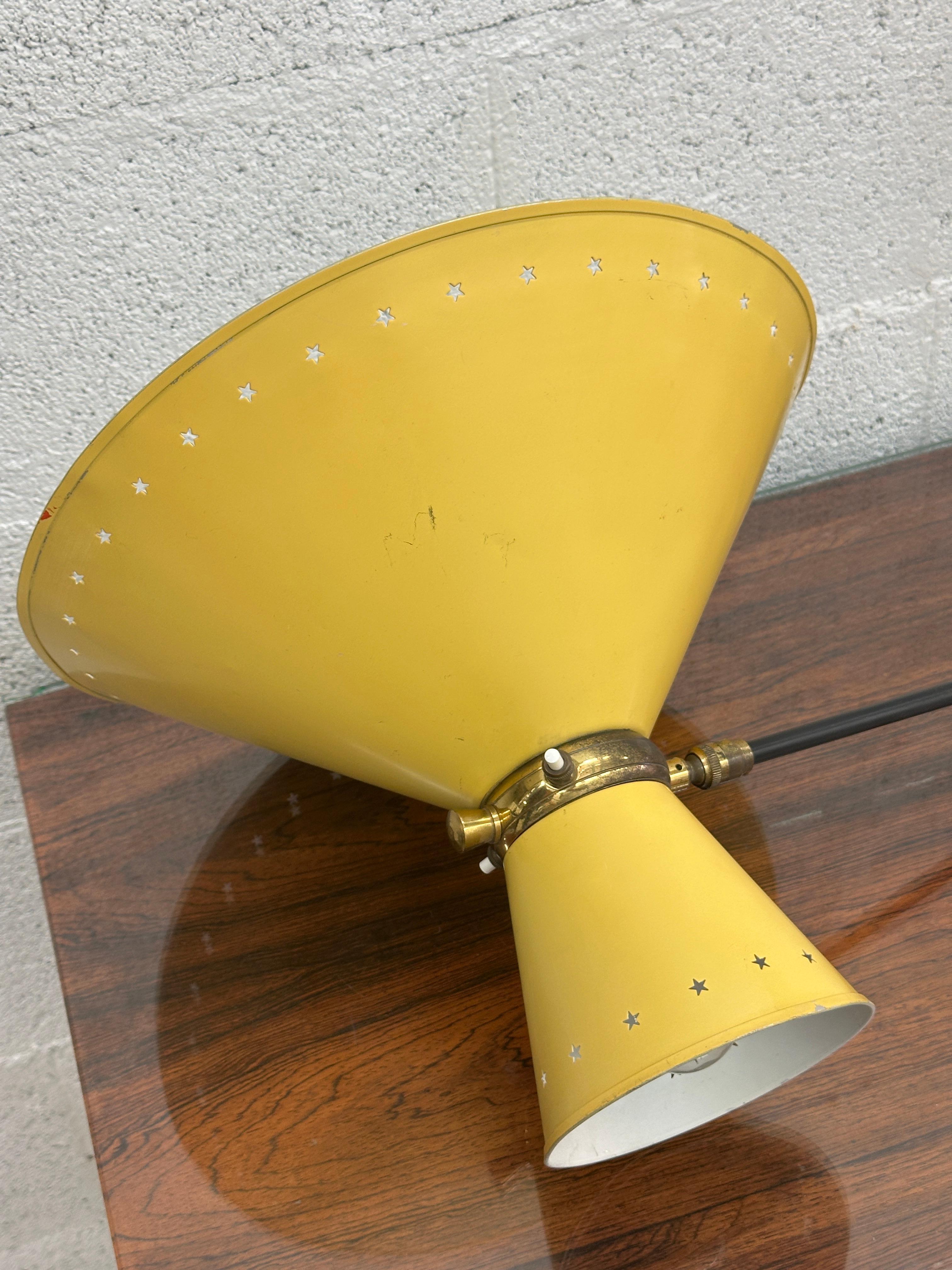 French Swing Arm Wall Lamp by Rene Mathieu, circa 1950s For Sale 5