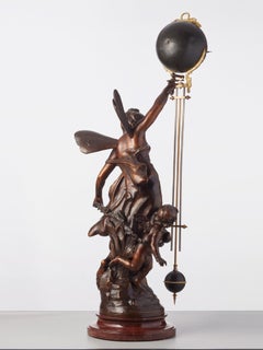 French swinger (mystery) clock by Auguste Moreau