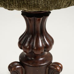 French Antique Swivel Piano Stool, Wood, Adjustable, 19th Century