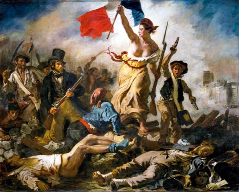 French Symbolic Expressionism Oil Painting Depicting French Revolution For Sale 8