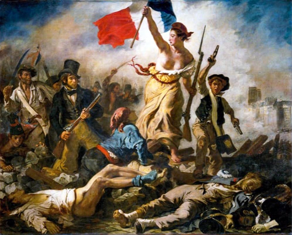 French Symbolic Expressionism Oil Painting Depicting French Revolution For Sale 6