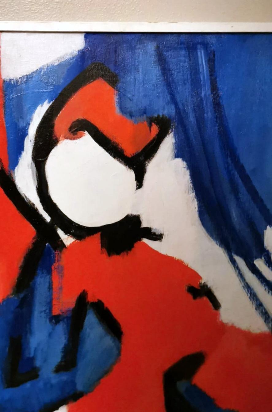 Modern French Symbolic Expressionism Oil Painting Depicting French Revolution For Sale