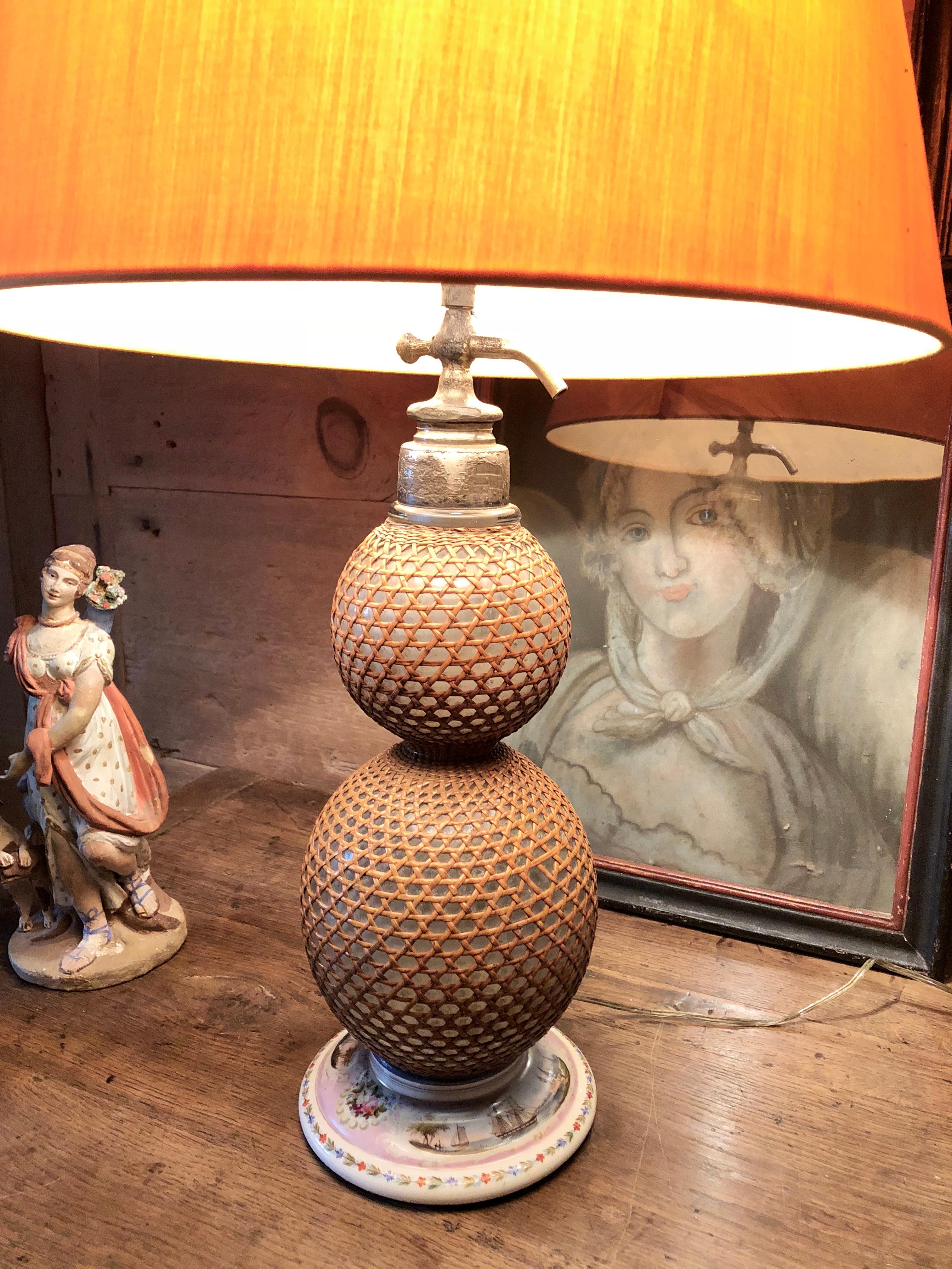 French Provincial French Syphon Bottle Lamp, 19th Century For Sale