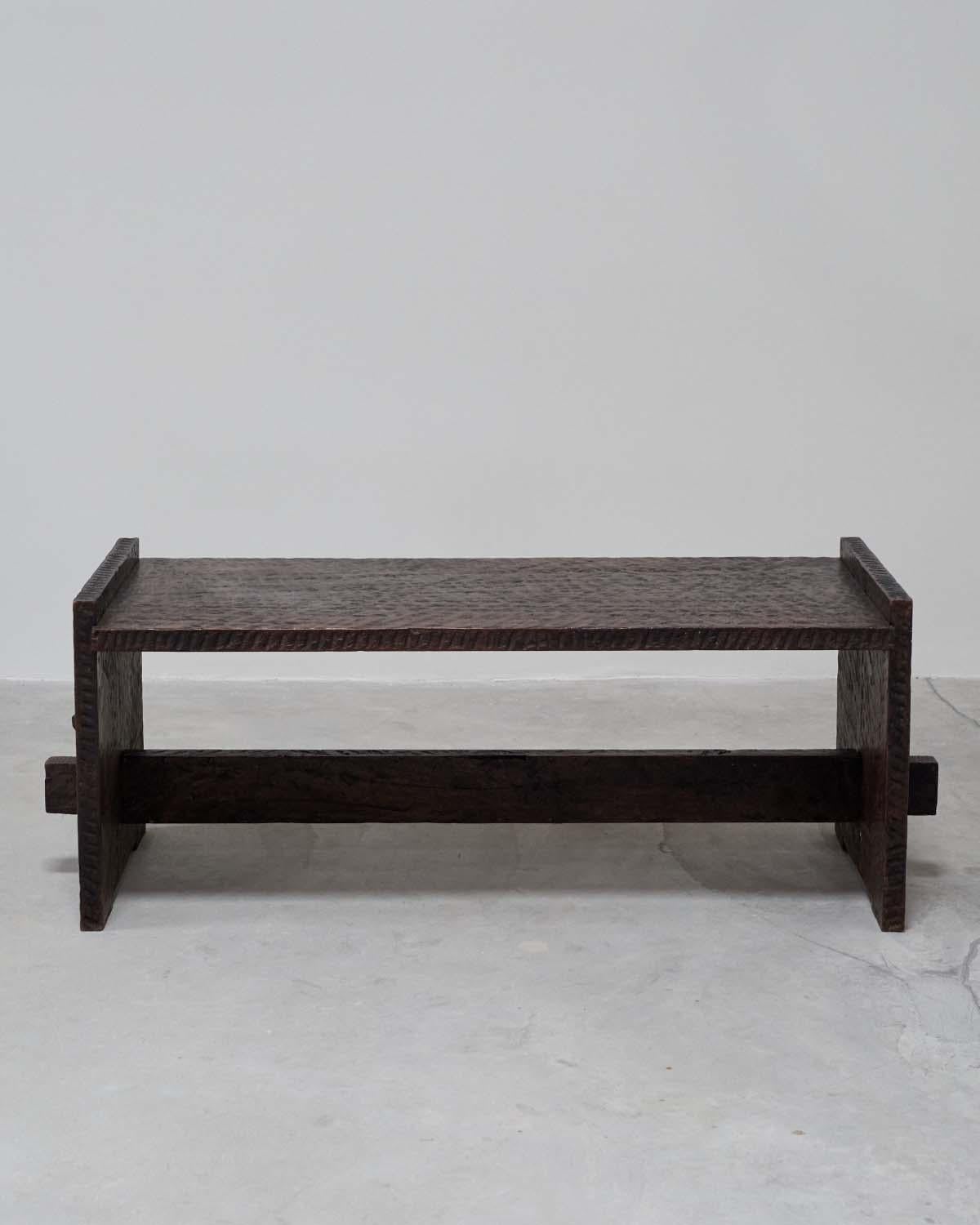Mid-Century Modern French table/bench solid wood For Sale