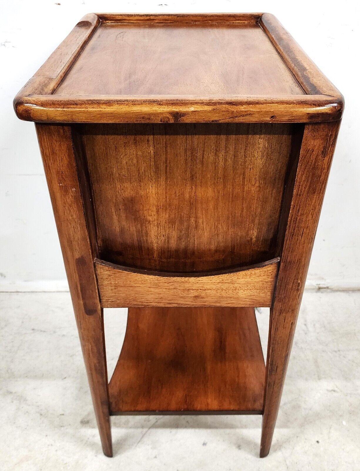 Wood French Table Chiffonnière Side End Lamp Nightstand For Sale