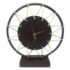 French Table Clock in Wood, 1950s
