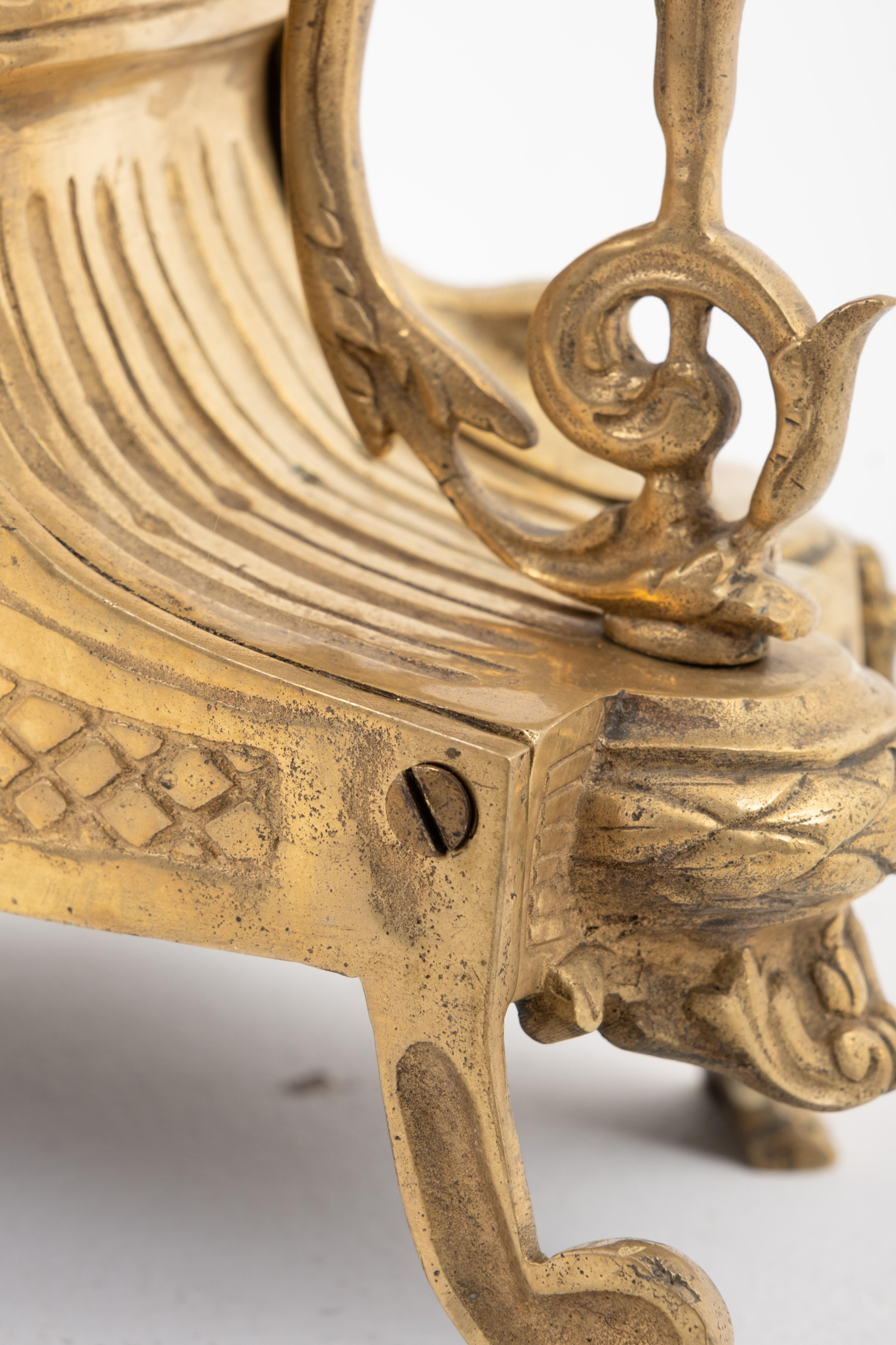 French Table clock Louis XV Style - Gilt bronze 22 inch tall For Sale 10