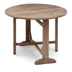 French Semi-Bleached Brown Table de Vendange in Oak and Pine