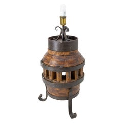 French Table Lamp Hub in the Country Style, Mid-Century