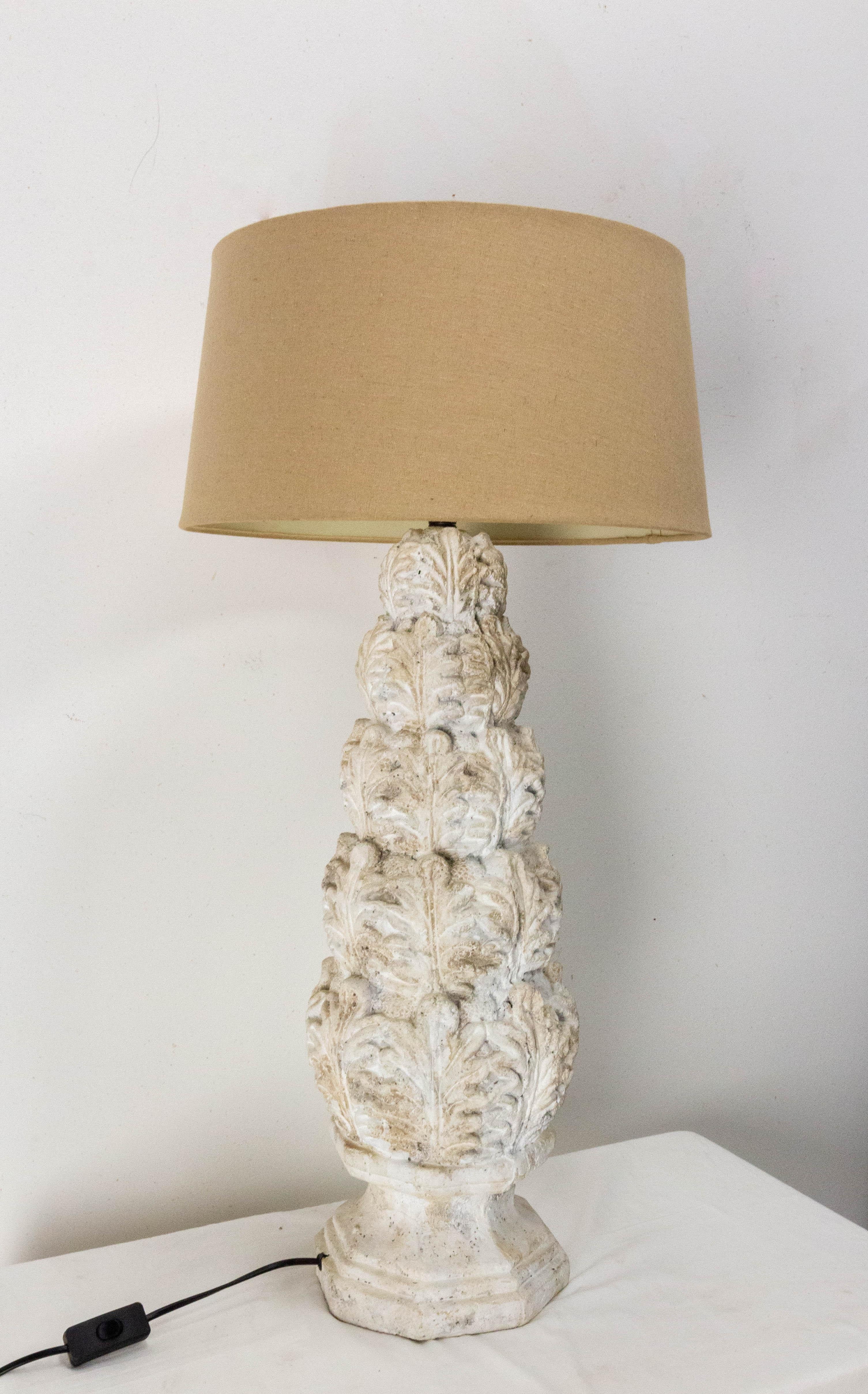 Neoclassical French Table Lamp in the Classical Style Cement 2000 For Sale