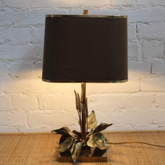 Französische Tischlampe, inspiriert von der Nature, zugeschrieben Maison Charles (ca. 1970er Jahre)