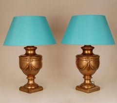 French Table Lamps Yellow Gold Neoclassical Ceramic Vase Table Lamp a pair