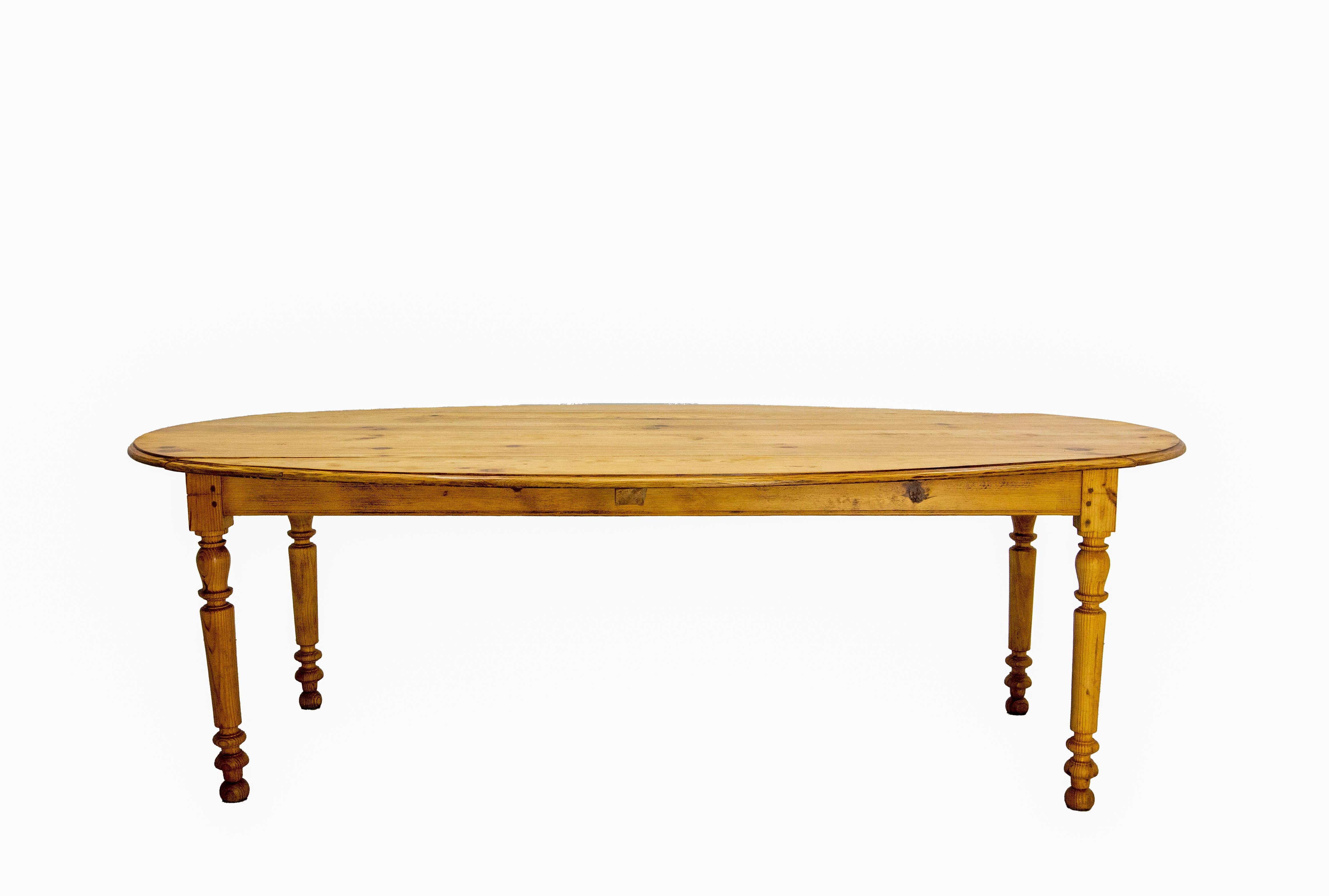 French Table Oval Top Drop Leaf Ash, Late 19th Century In Good Condition For Sale In Labrit, Landes