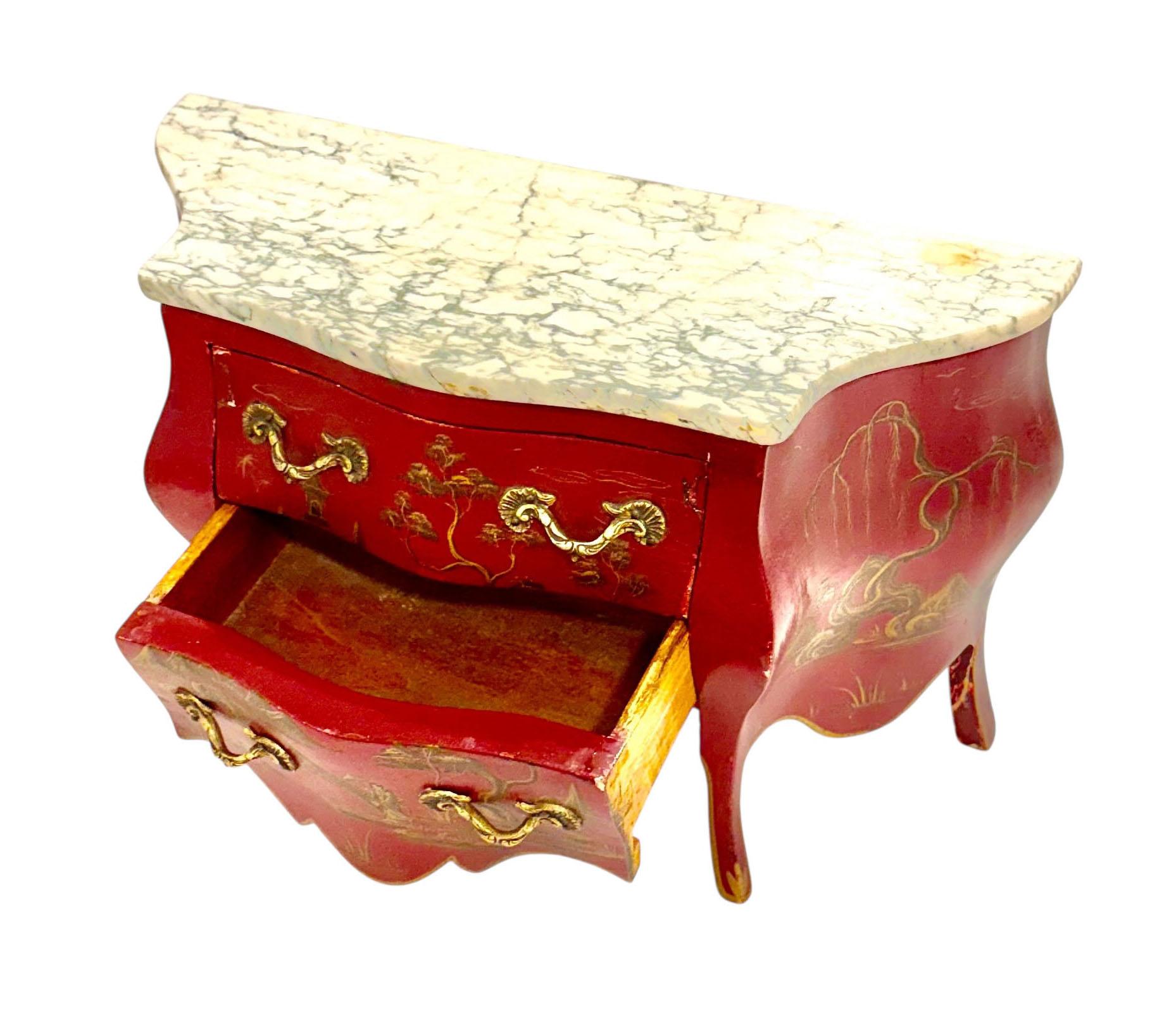 Marbre Échantillon de coffre de vendeur de table français en vente