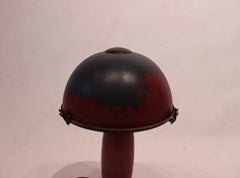 Lampe de bureau française en violet foncé et couleurs bordeaux, Le Verre Français, années 1920