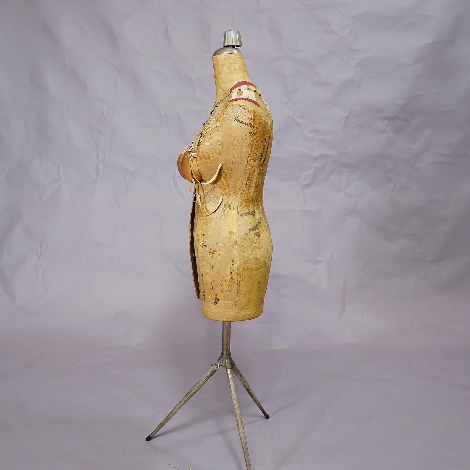 Folk Art French Tailor's Mannequin, early 20th Century For Sale