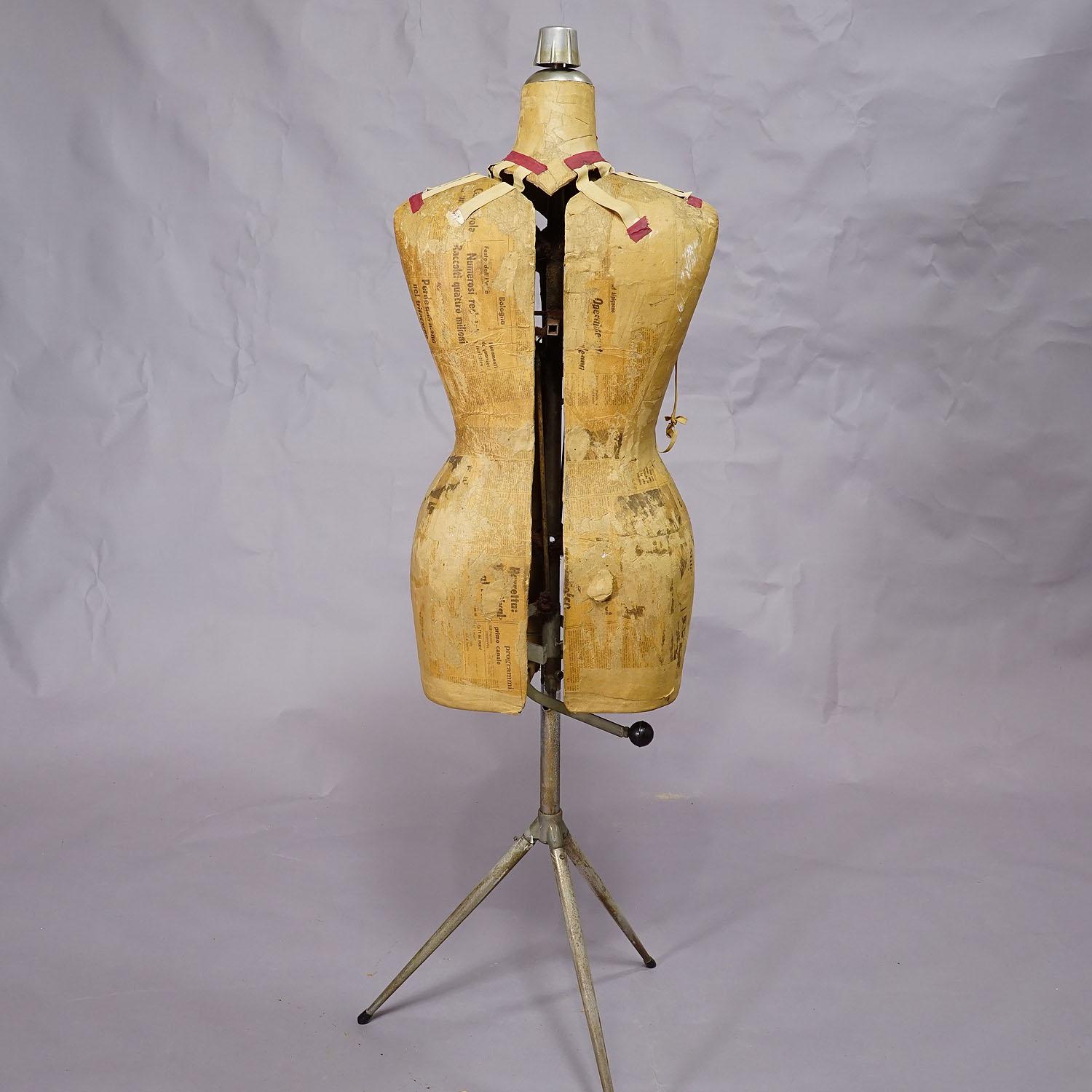 French Tailor's Mannequin, early 20th Century In Fair Condition For Sale In Berghuelen, DE