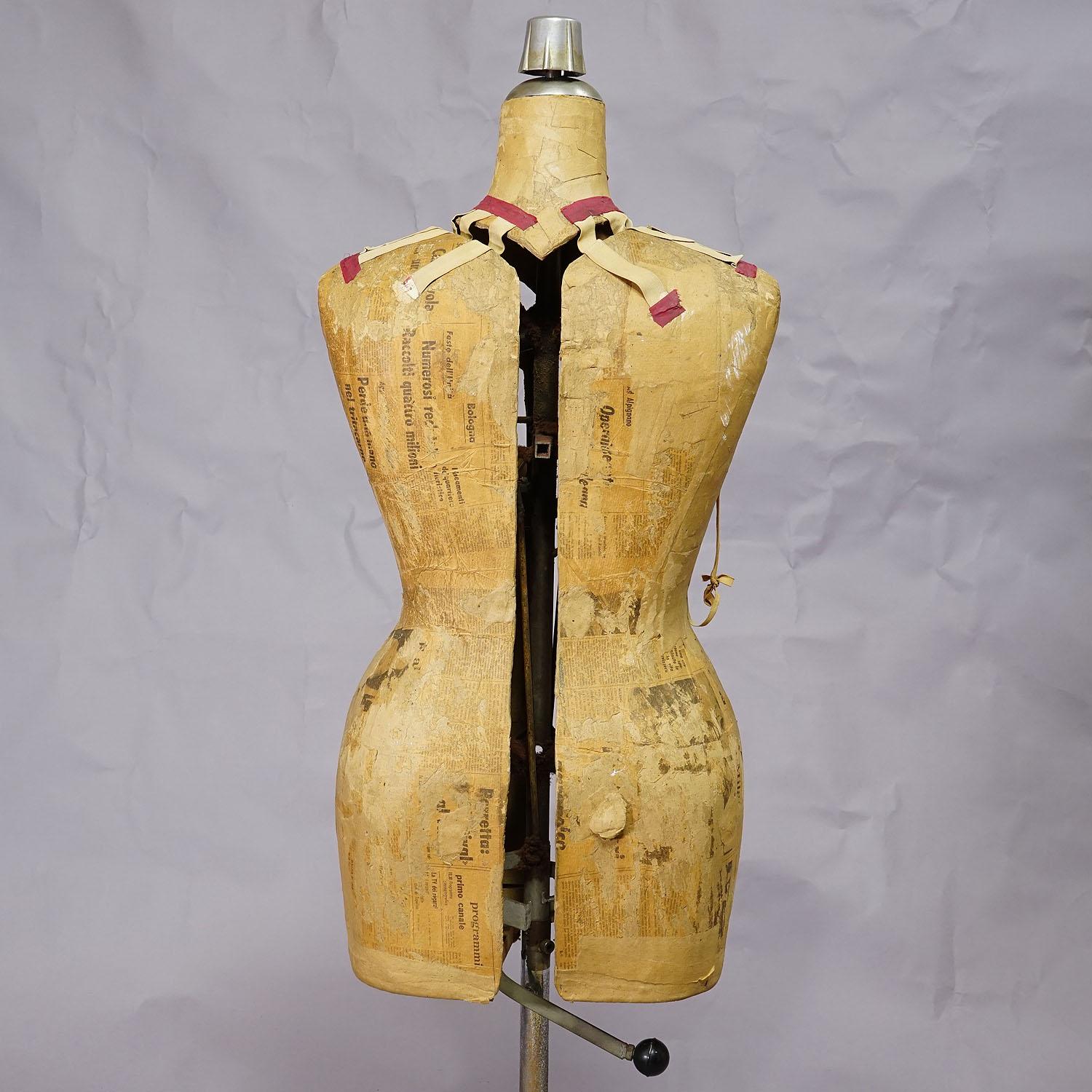 Wood French Tailor's Mannequin, early 20th Century For Sale