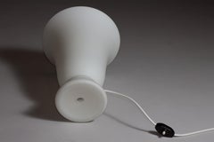 French tall art deco opaline glass table lamp