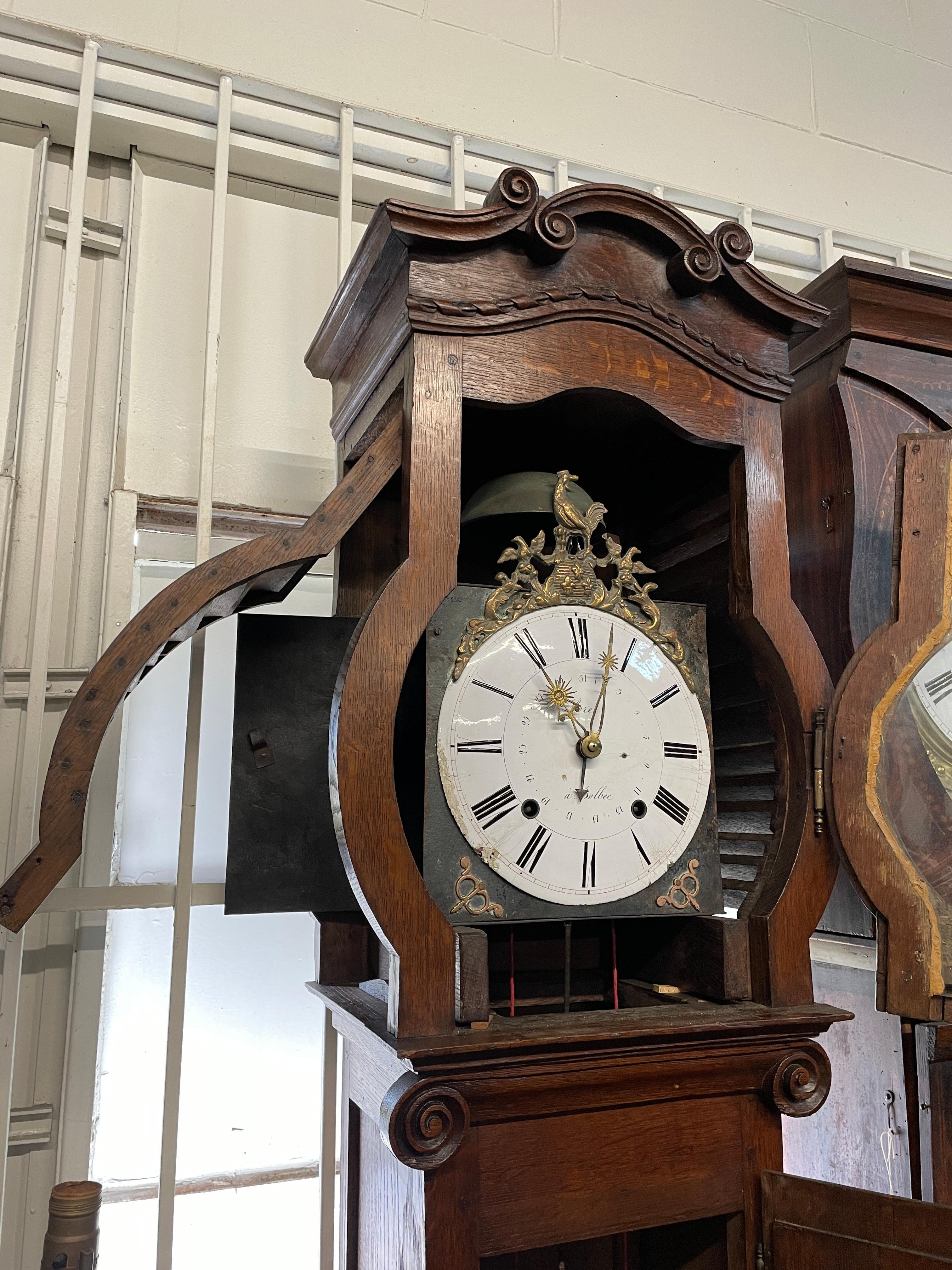 Horloge ou horloge de parquet à grand boîtier français 1