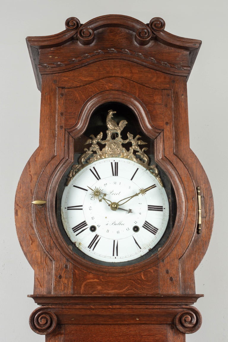 Hand-Crafted French Tall Case Clock or Horloge de Parquet For Sale