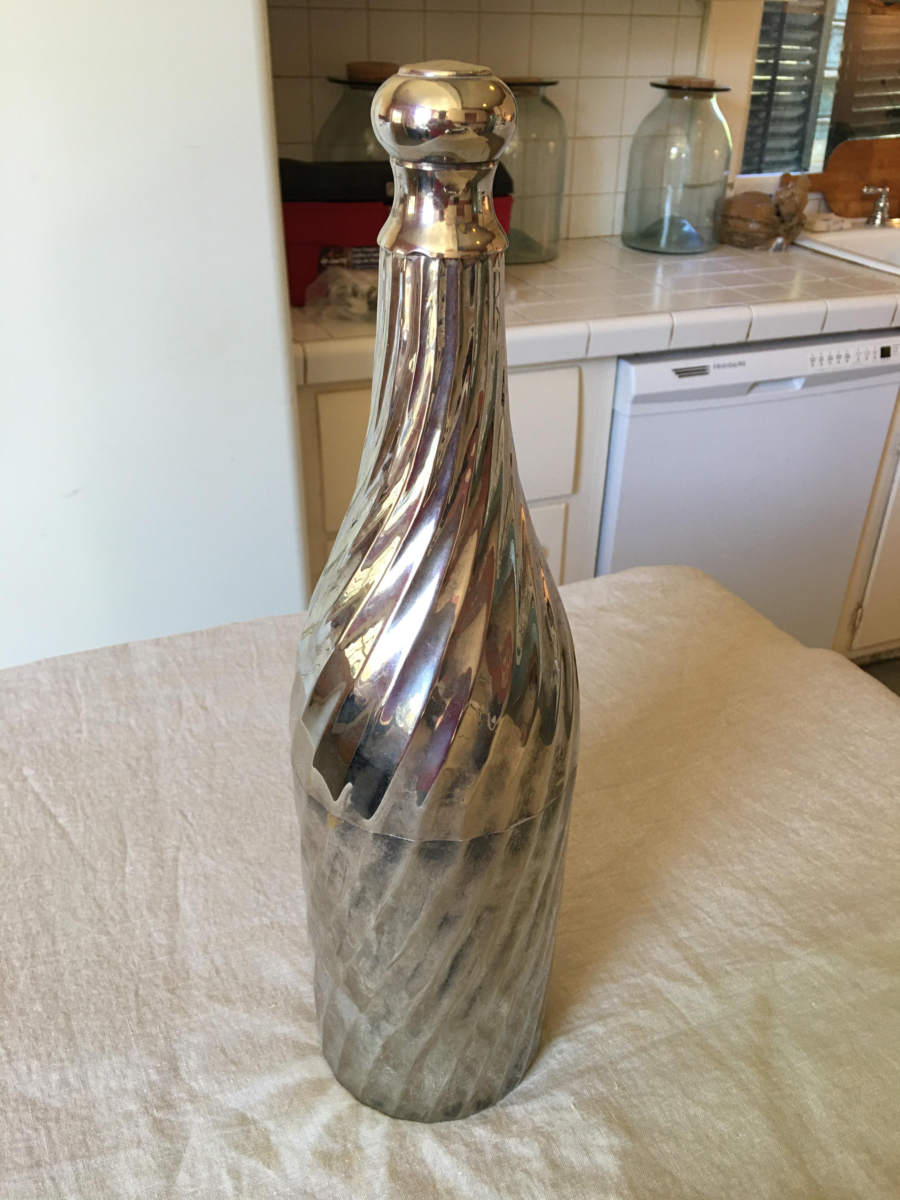 French tall champagne bottle holder, circa 1950.