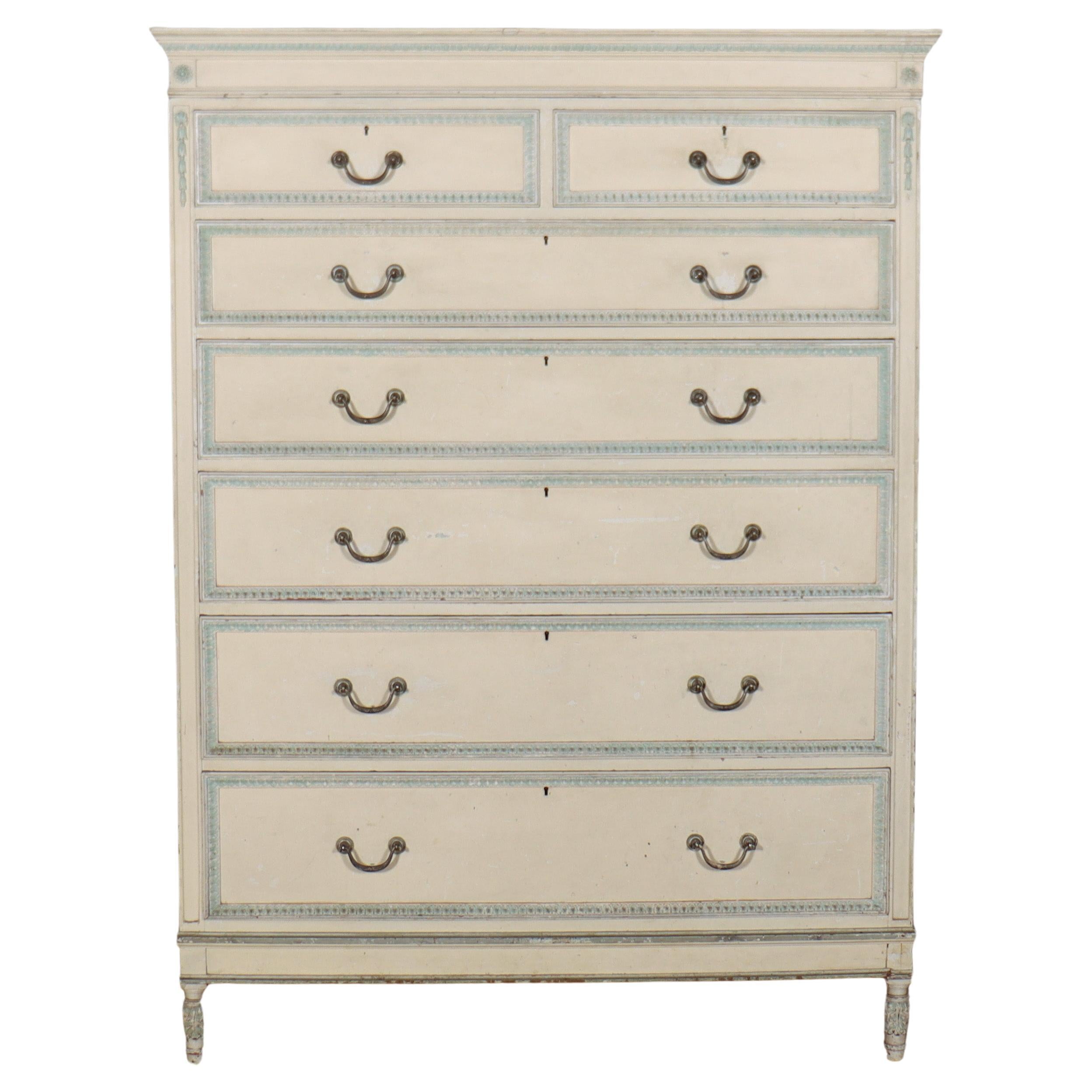 French Tall Chest of Drawers For Sale