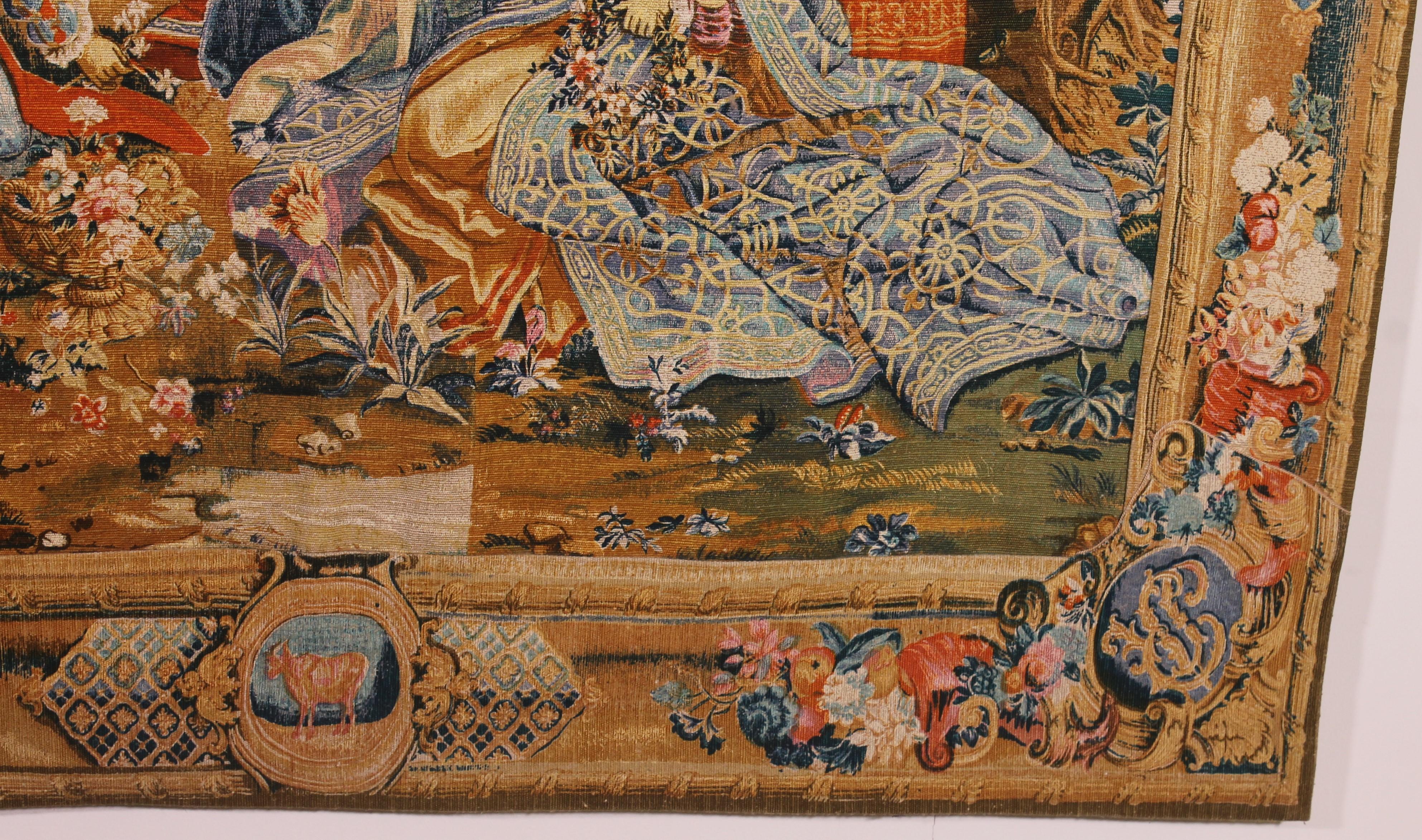 Französischer Wandteppich – Allegorie des Frühlings (Wolle) im Angebot