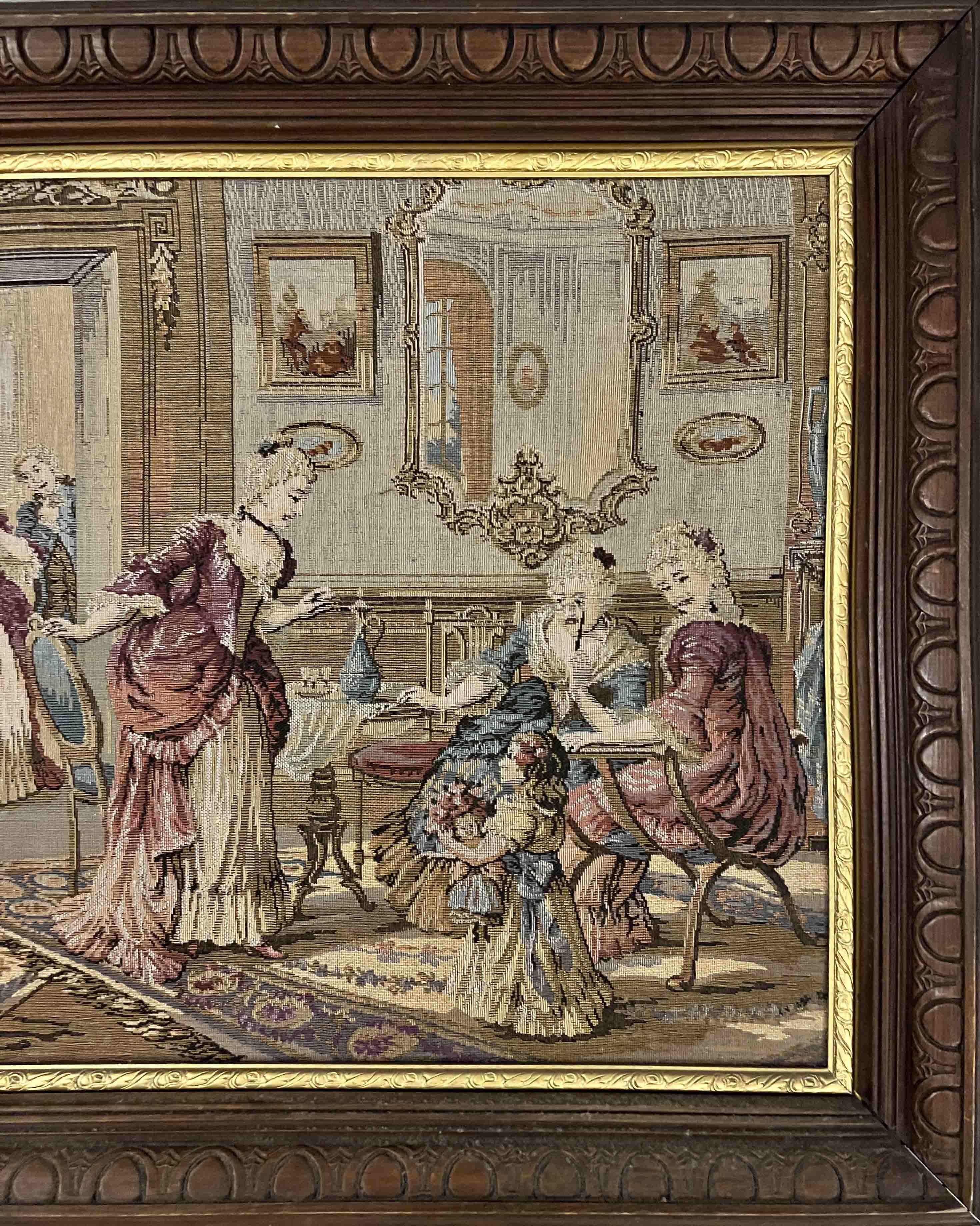 Aubusson French Tapestry Around 1950 Framed, N° 1169 For Sale