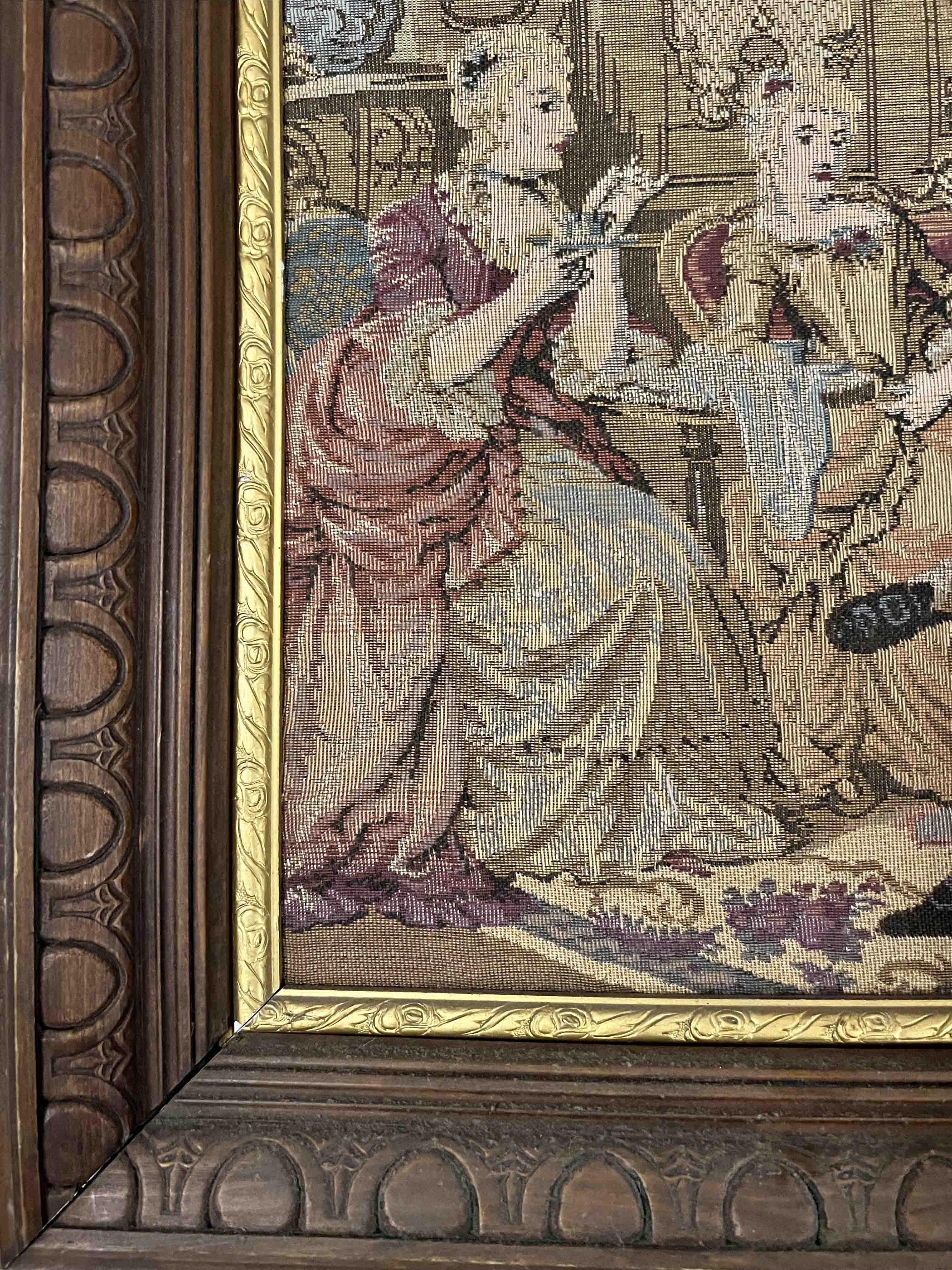 Tapiz francés hacia 1950 Enmarcado, N° 1169 Lana en venta