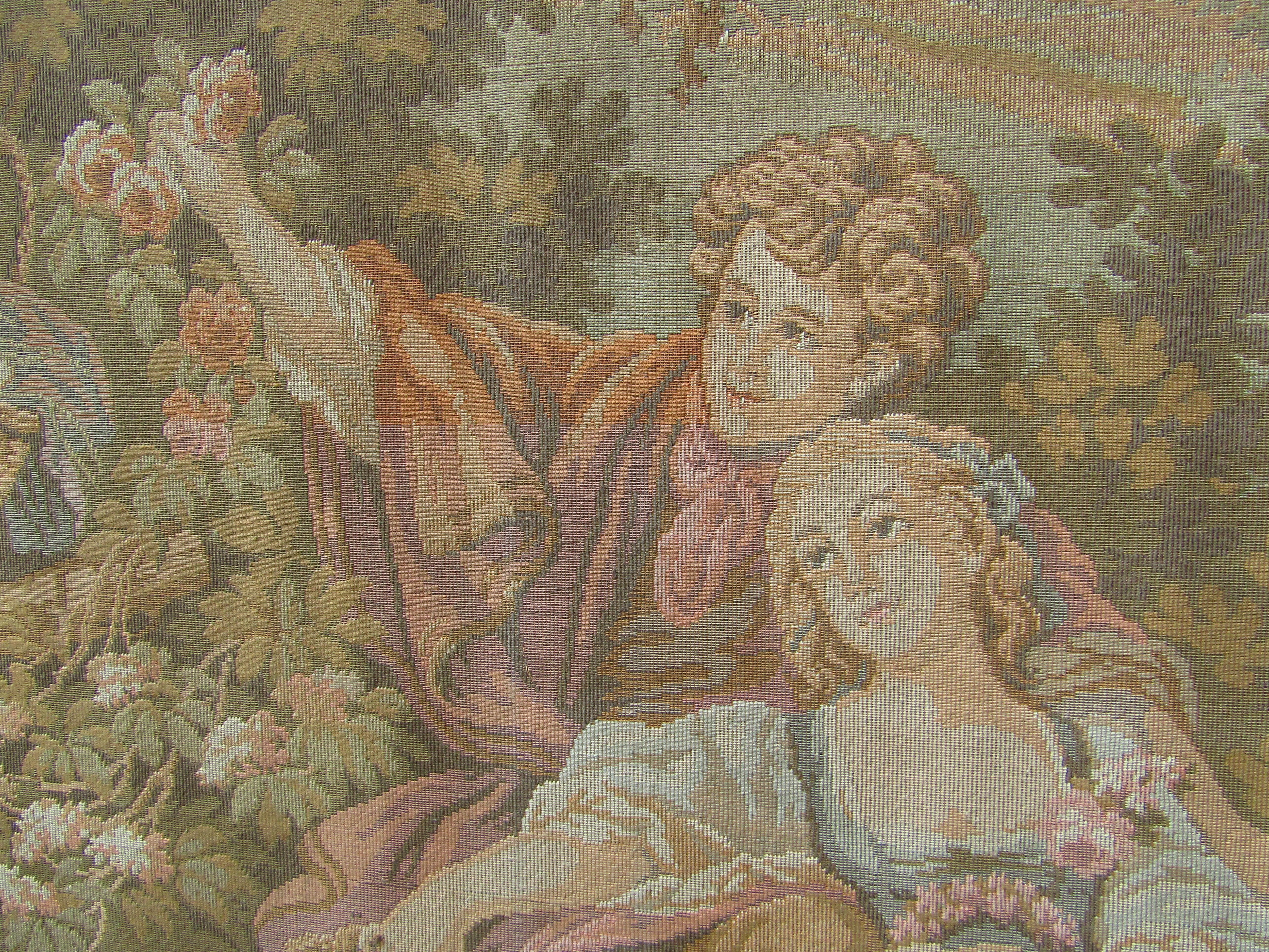 French Tapestry Aubusson Style, 1880 For Sale 7