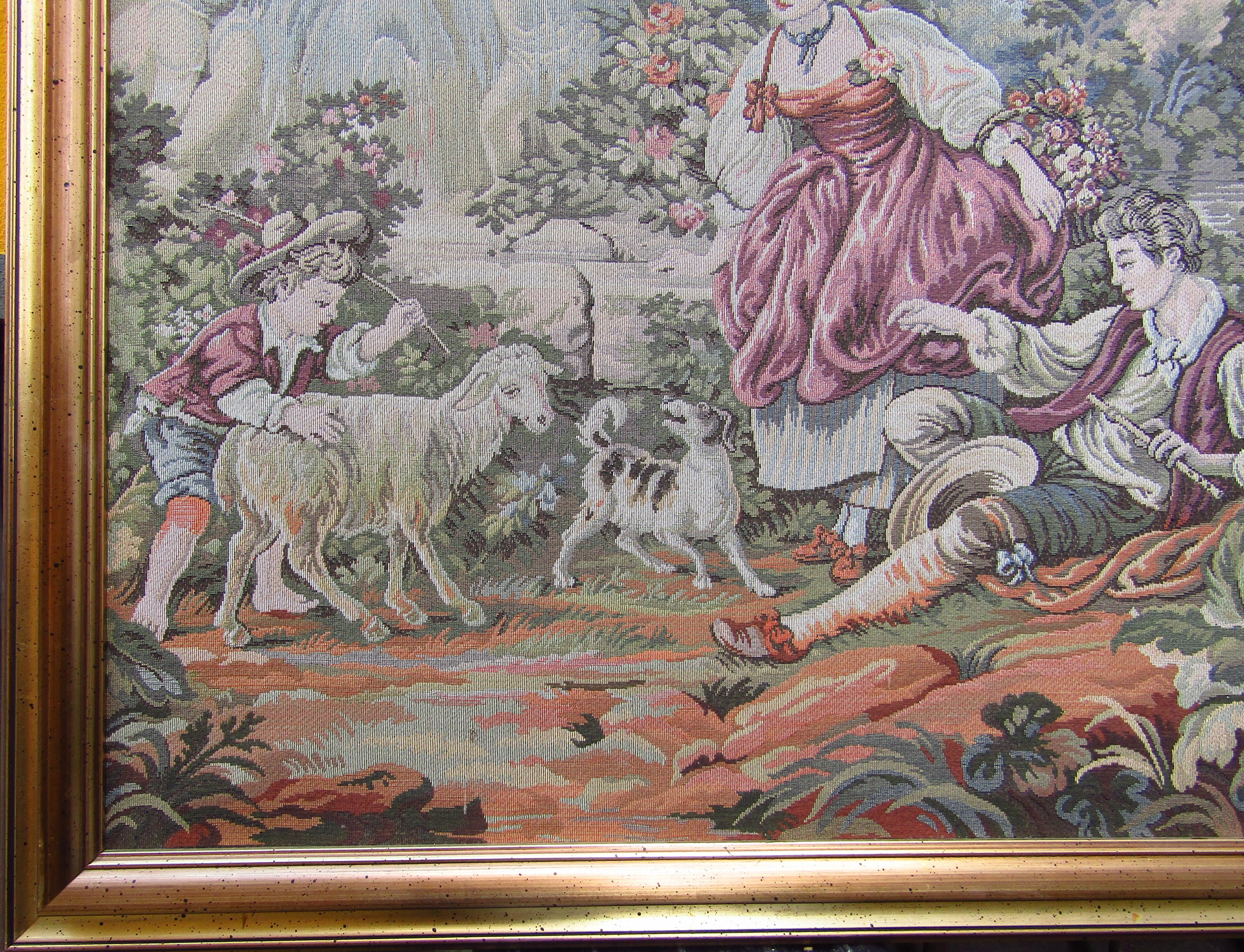 French Tapestry Aubusson Style, 1880 For Sale 7