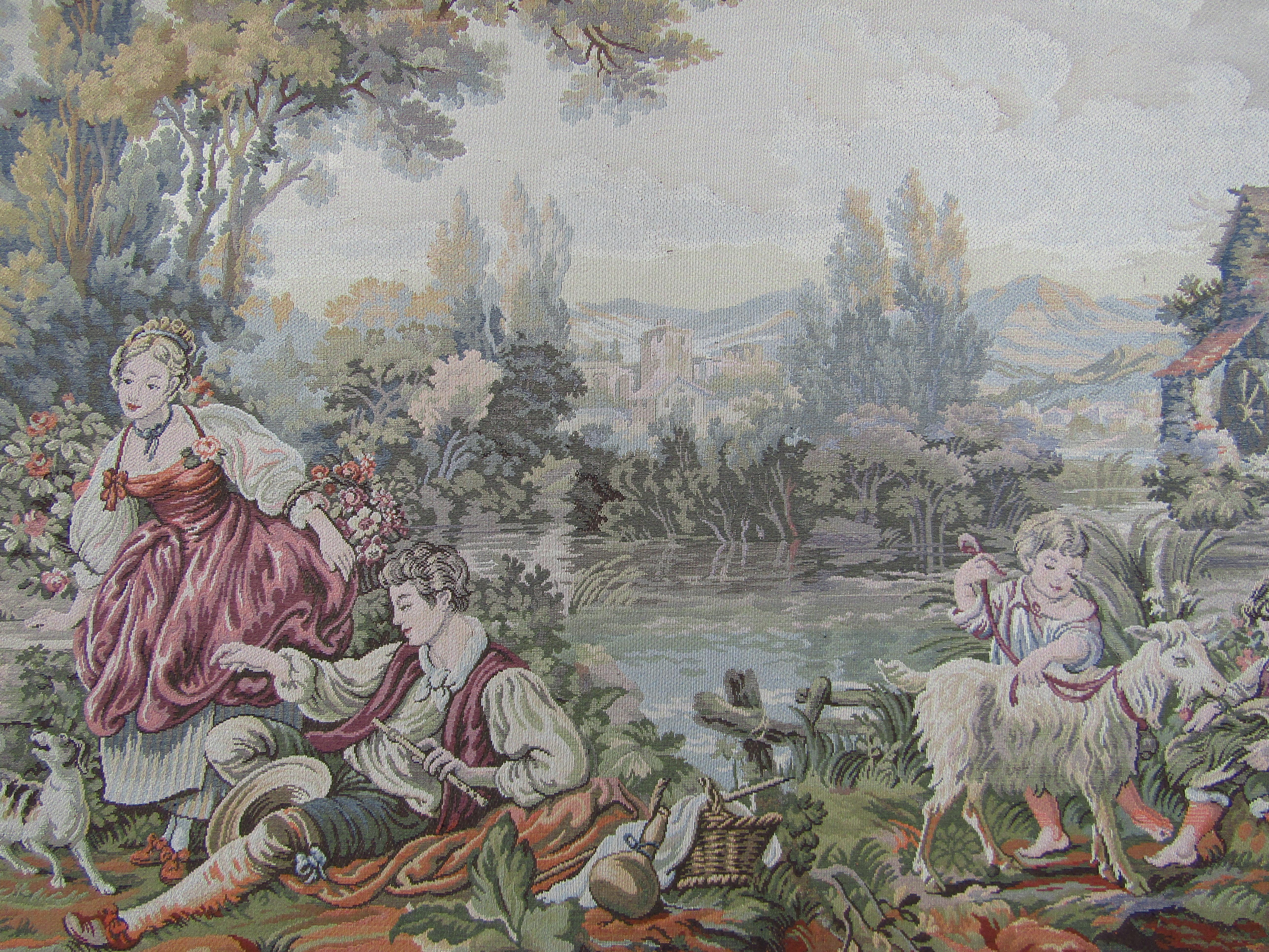 French Tapestry Aubusson Style, 1880 For Sale 9