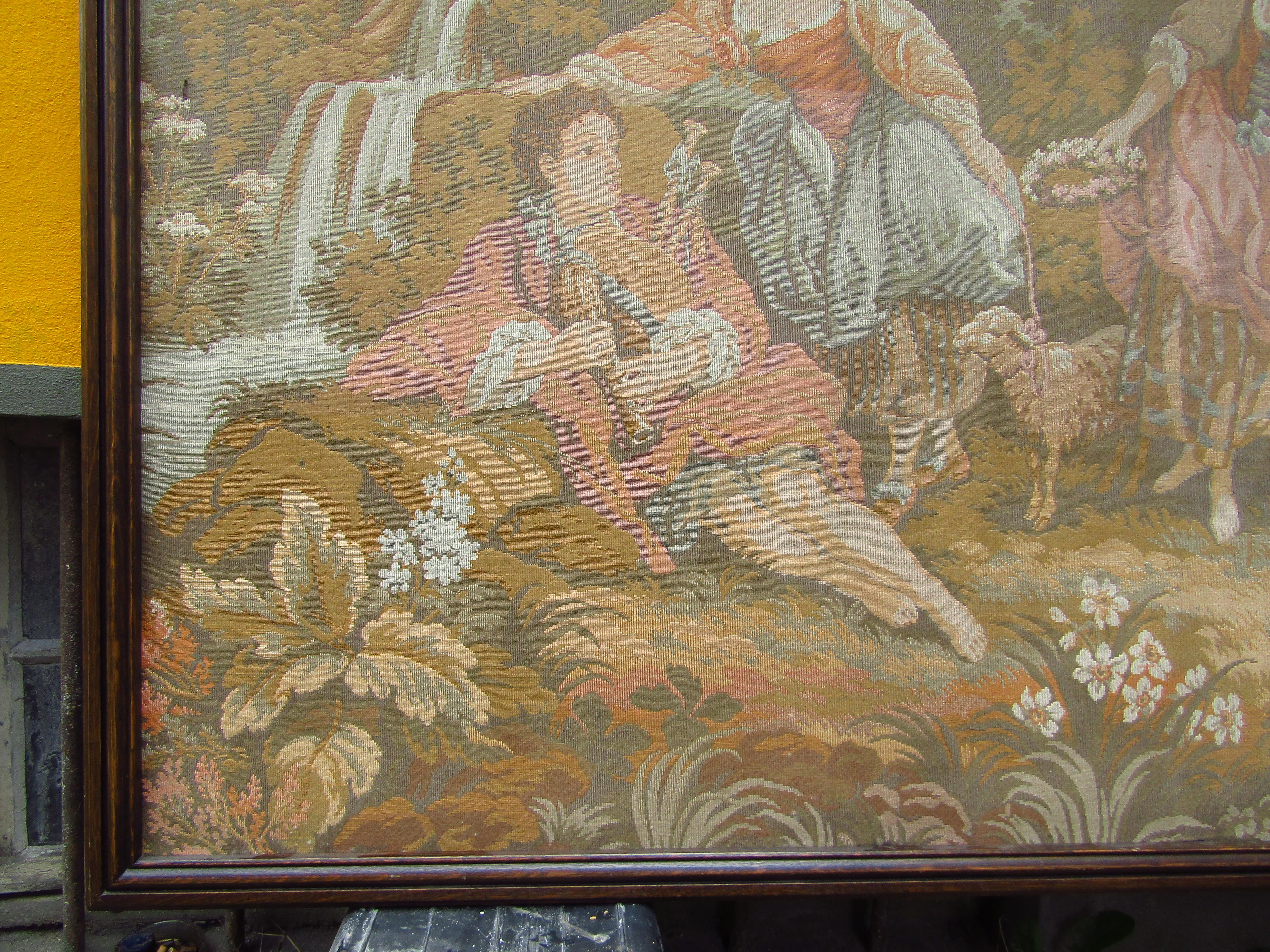 Late 19th Century French Tapestry Aubusson Style, 1880 For Sale