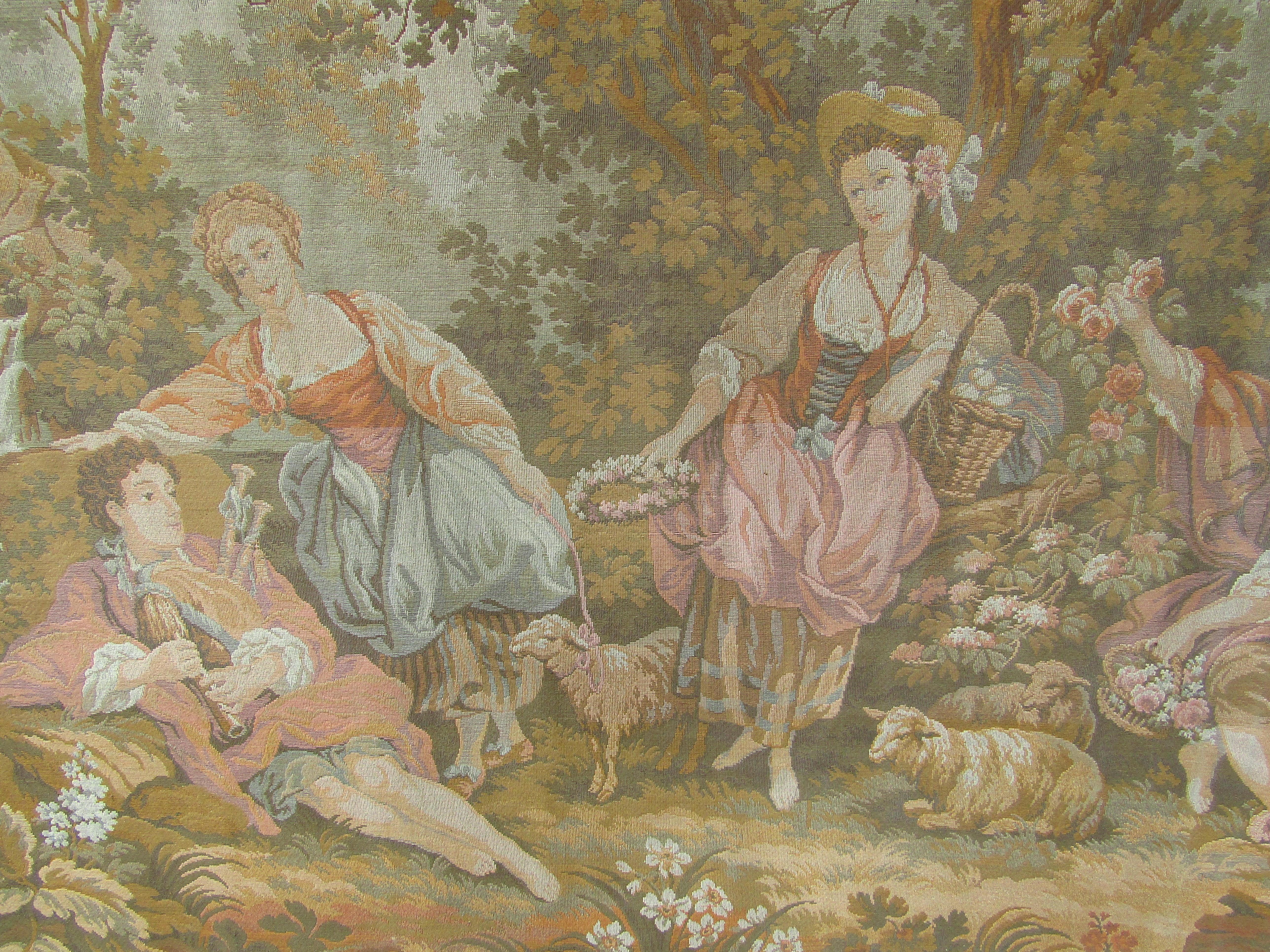 French Tapestry Aubusson Style, 1880 For Sale 2
