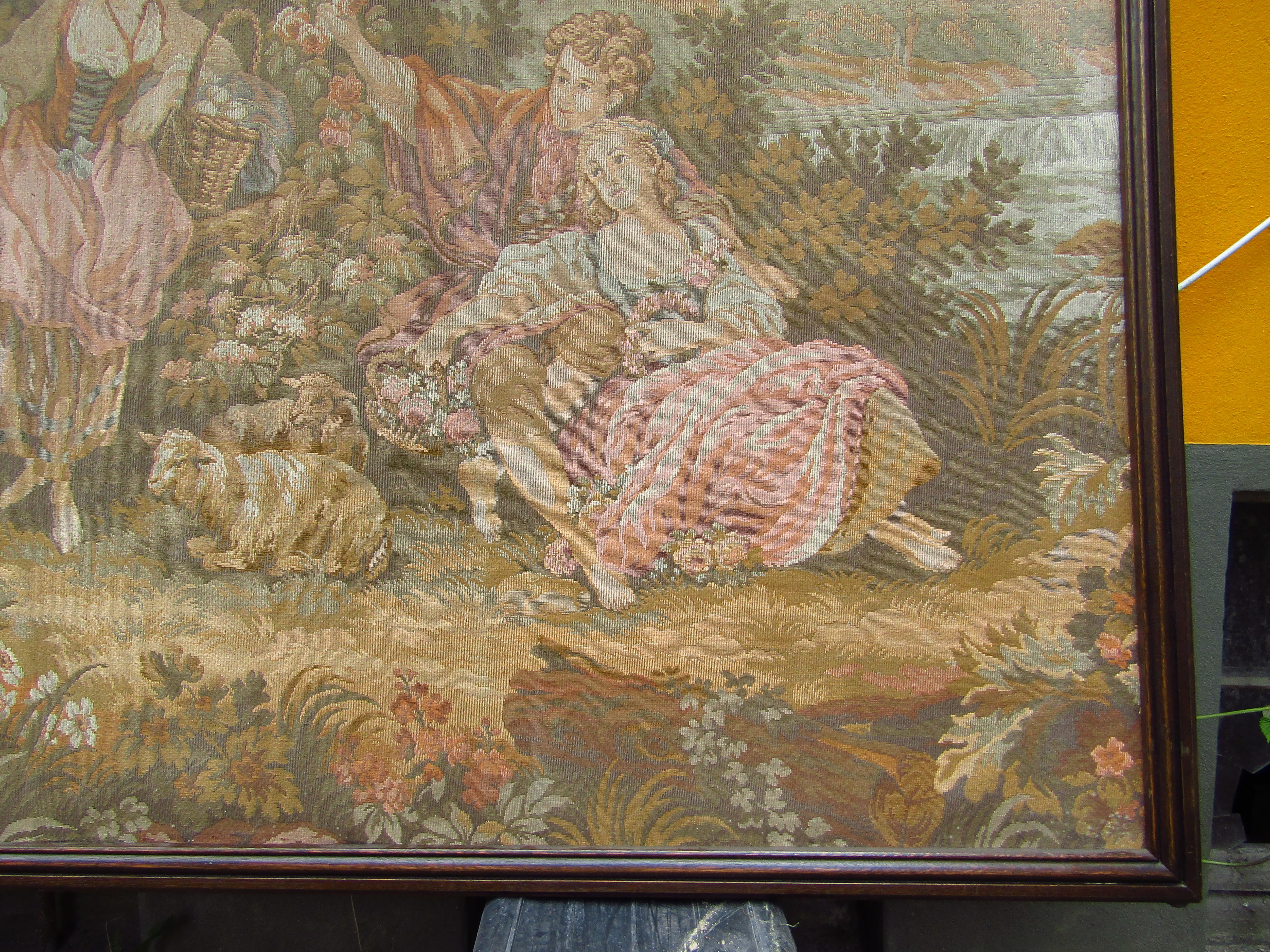 French Tapestry Aubusson Style, 1880 For Sale 4