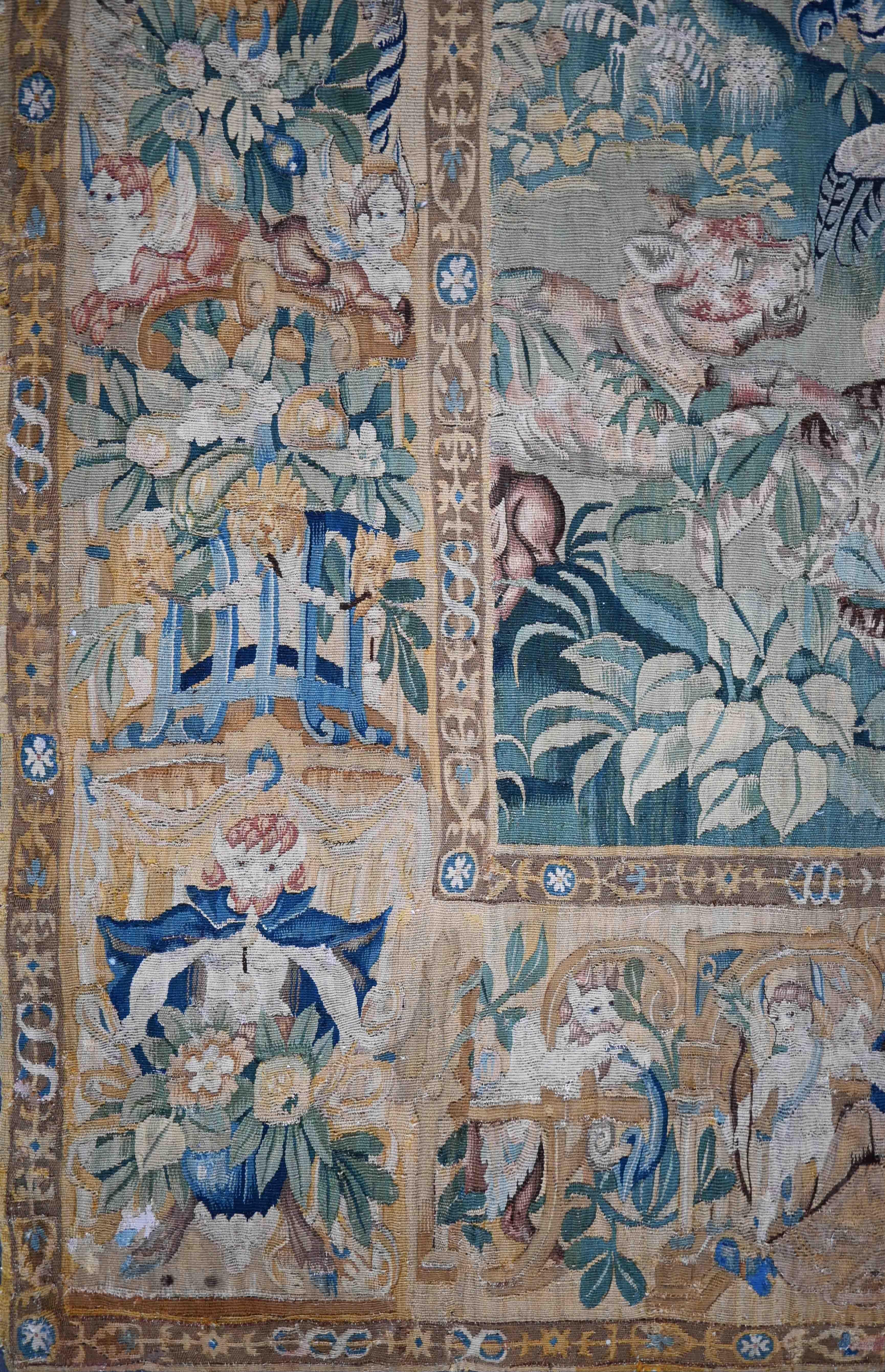 Aubusson French Tapestry by Flemish manufactury, 