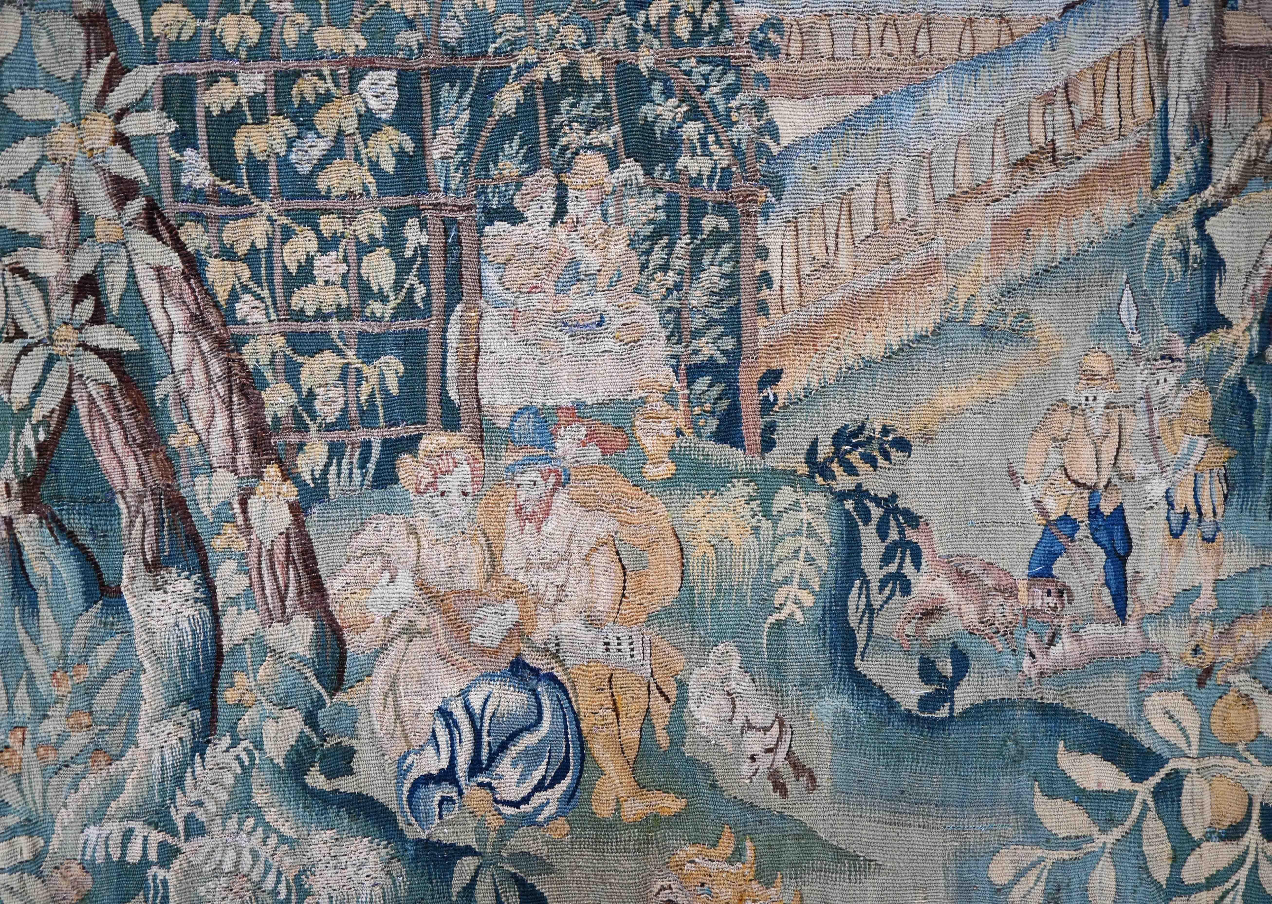 Wool French Tapestry by Flemish manufactury, 