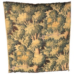 French Tapestry, Forest Scene, 19th Century