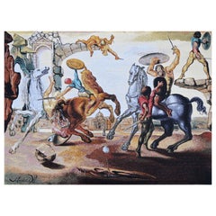 Manifattura francese di arazzi Jacquard - Salvador DALI Battaglia su un dandeli - 1608