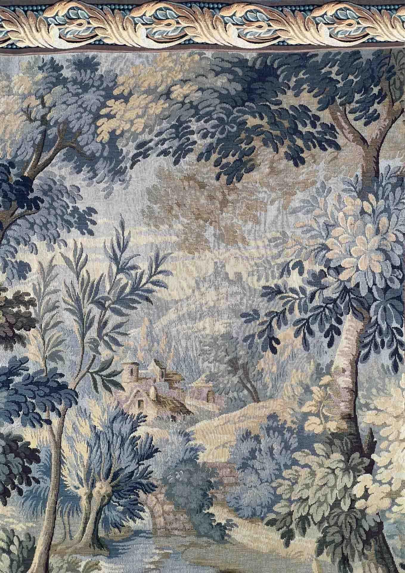Französischer Wandteppich-Jacquard-Manufaktur Aubusson im Stil des 18. Jahrhunderts, N. 1452 im Angebot 2