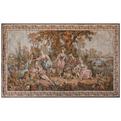 Französischer Wandteppich, Jacquard Paris - Pastorale Szene - 2,15m x 1,24 - Nr. 1611