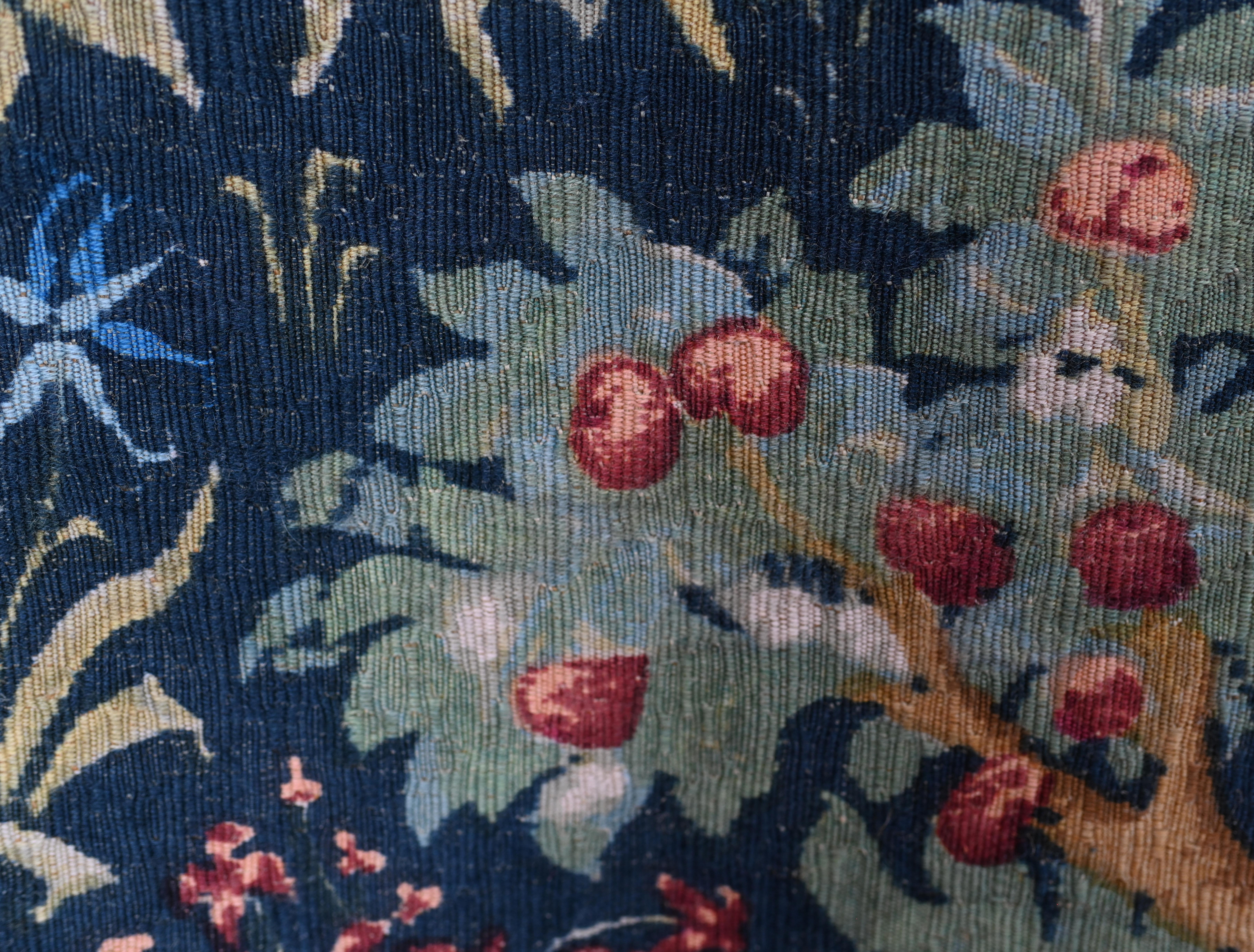 French Provincial French Tapestry Lady and Unicorn Mille-Fleurs Woven Wall Covering For Sale