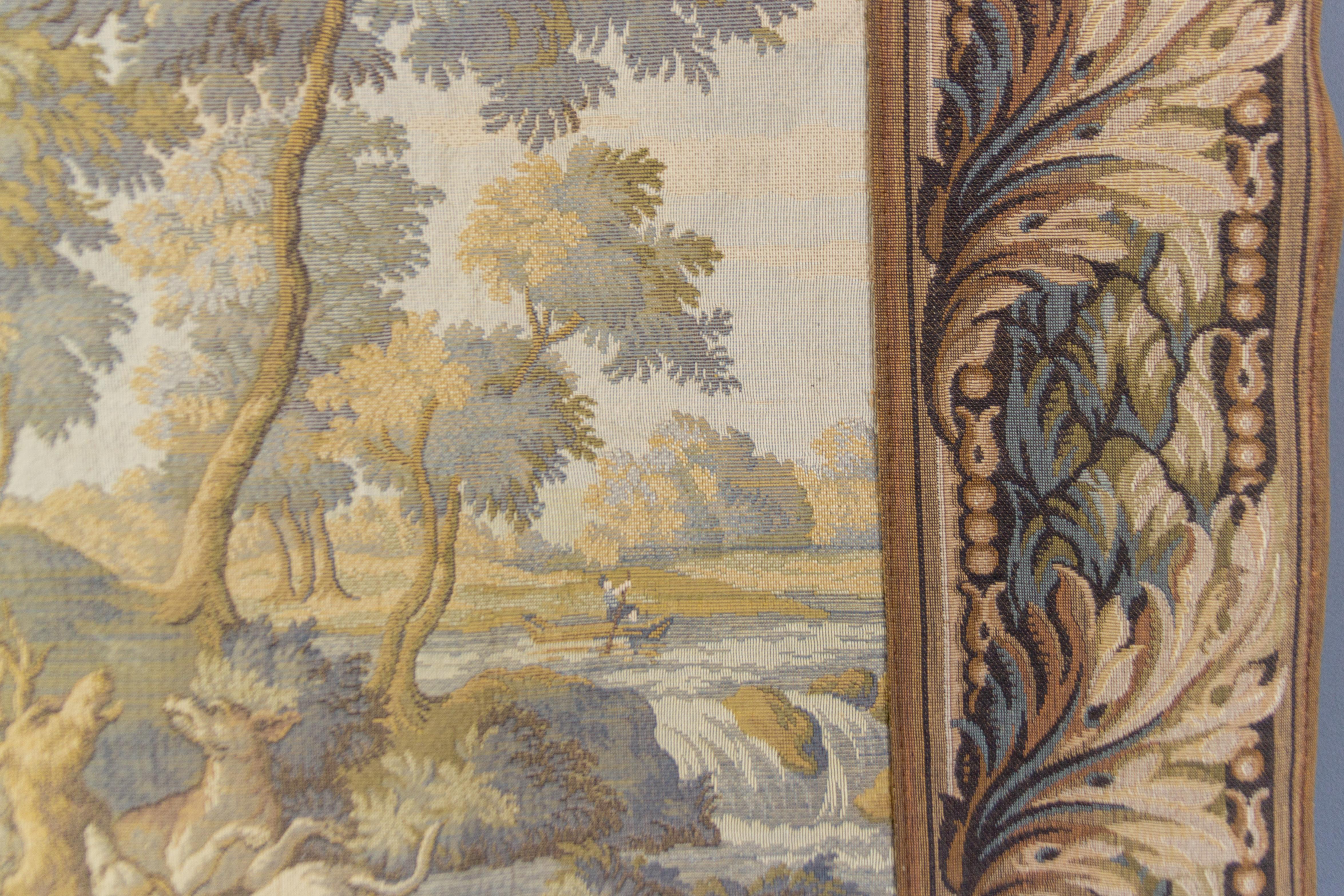French Tapestry of Hunt Scene with Hounds and Deer 5