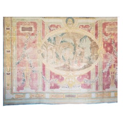  French Tapestry or Theater Canvas, Antique