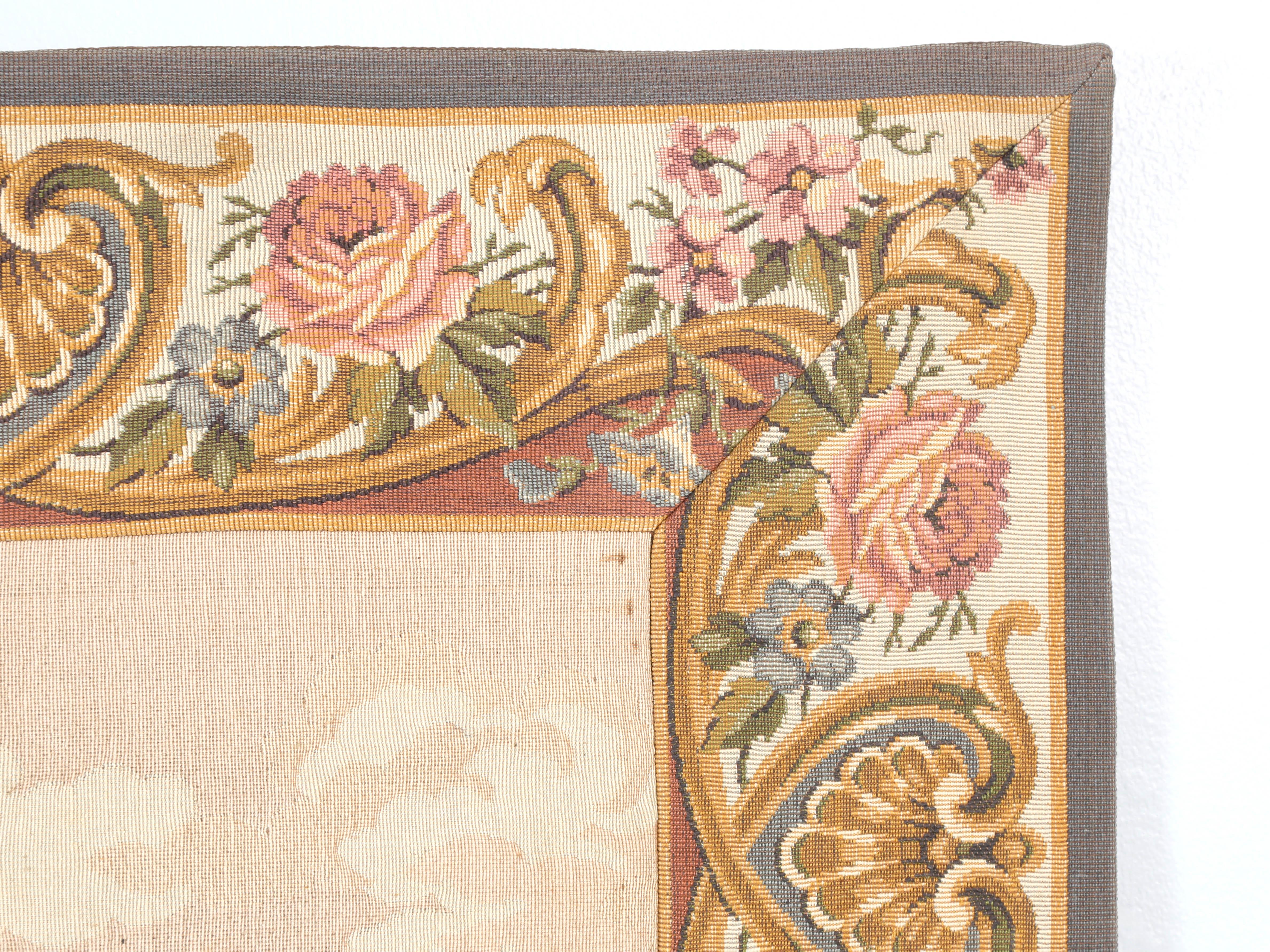 French Tapestry Panel from Paris Machine Made c1930's For Sale 4